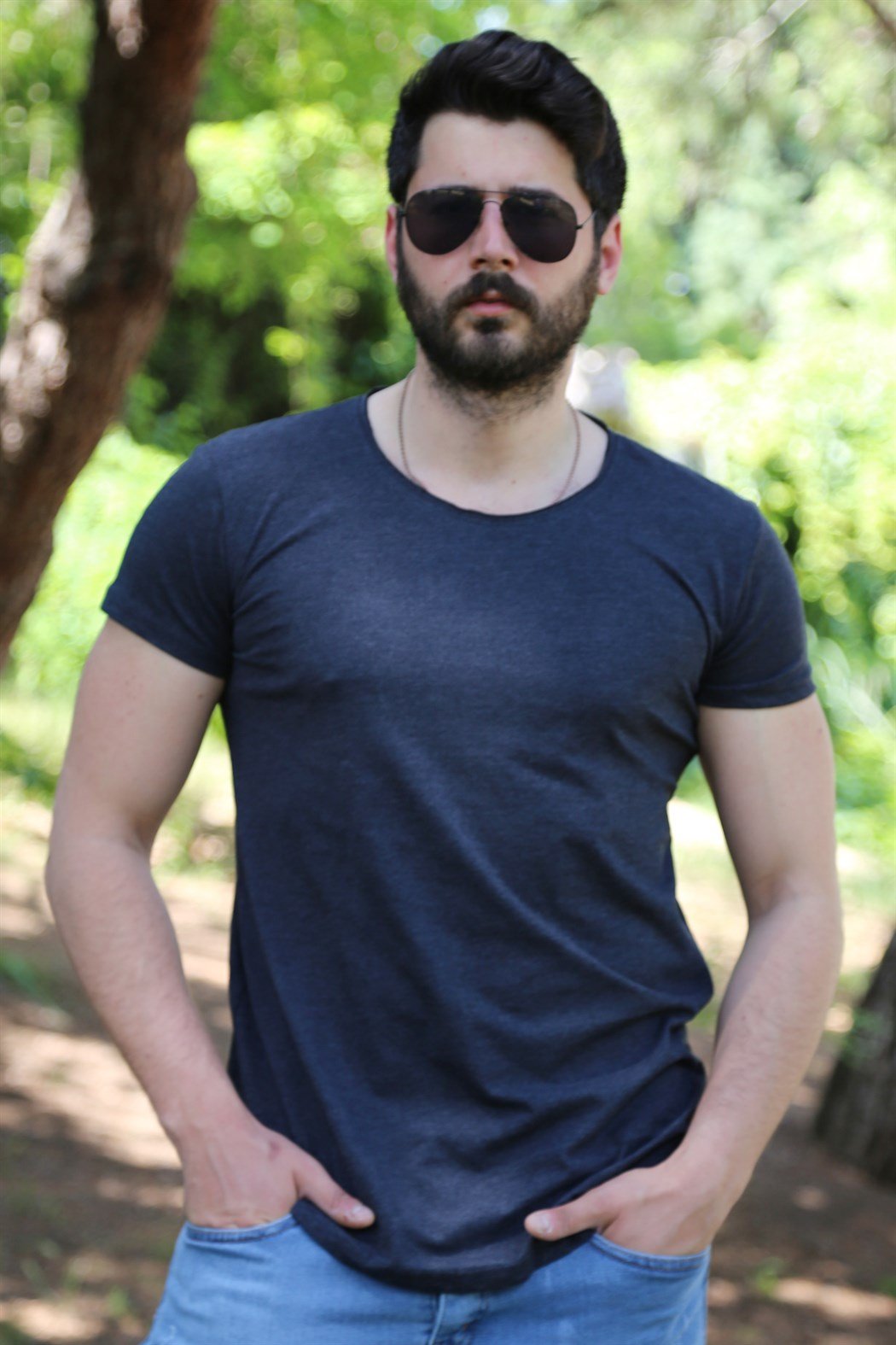 Füme Oval Kesim Basic Tshirt 