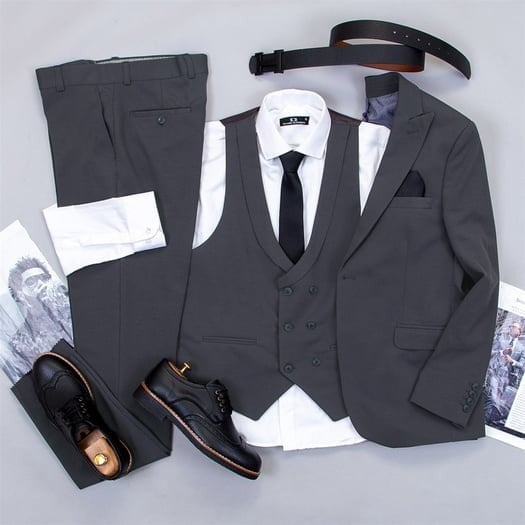 Füme Takım Elbise Kombini