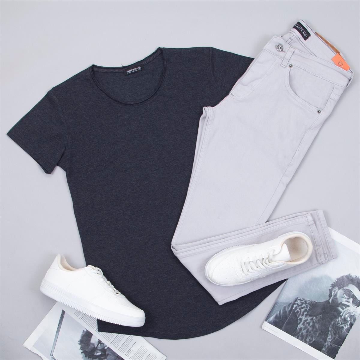 Füme Tişört Pantolon Ayakkabı Kombin