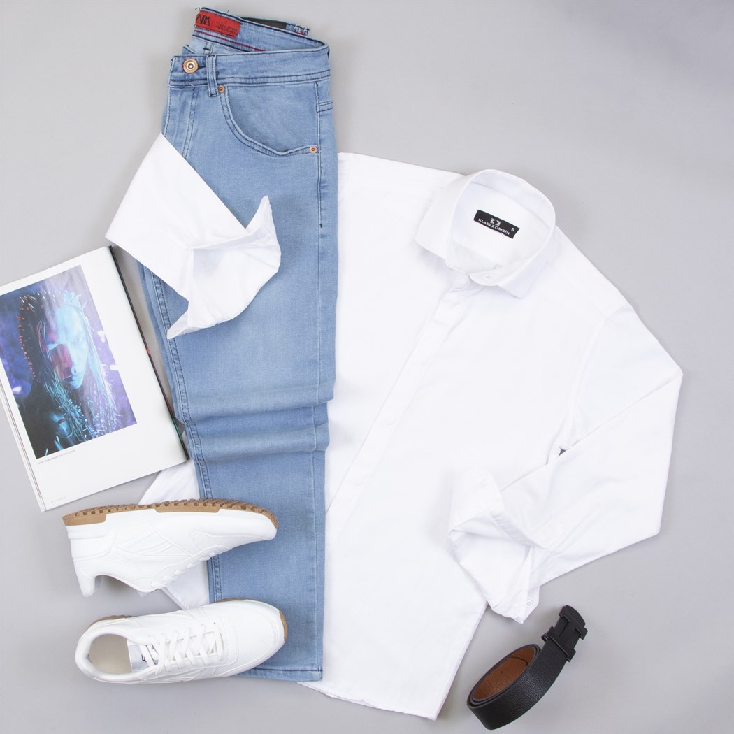 Gömlek Kot Pantolon Ayakkabı Kombin