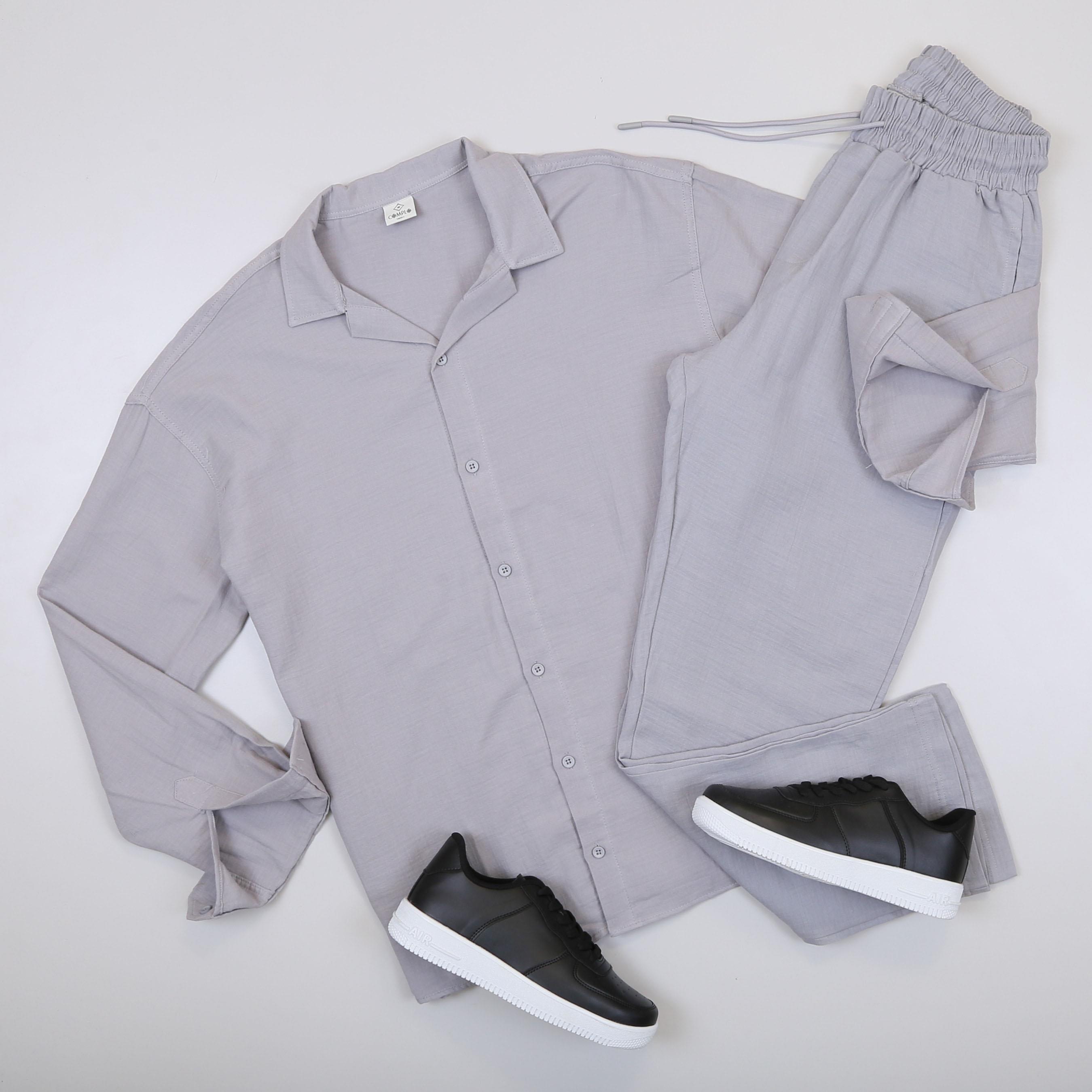 Gri Spor Takım Kombin