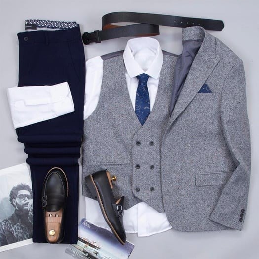 Gri Takım Elbise Kombini