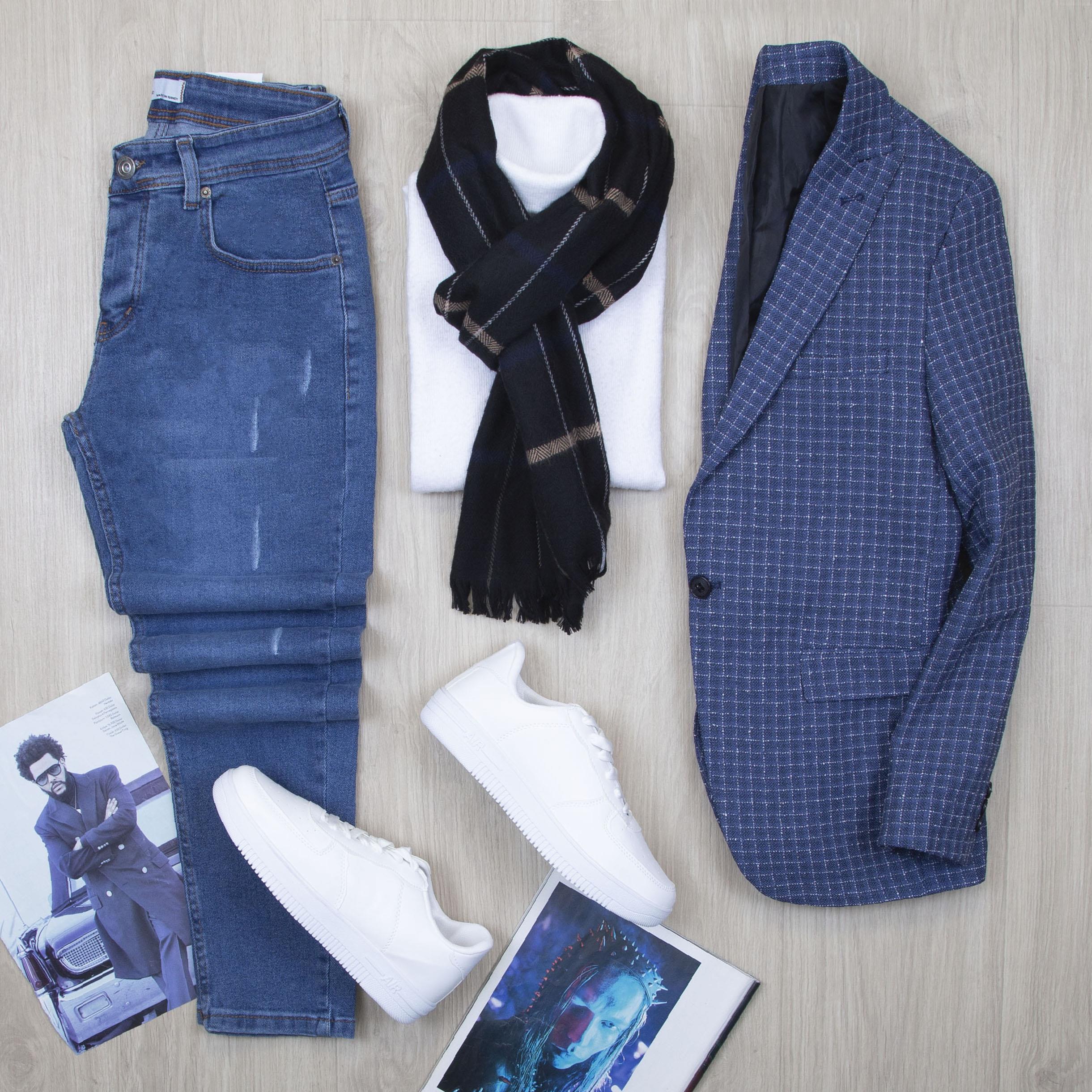 Haki Blazer Ceket Boğazlı Body Pantolon Bot Kombin