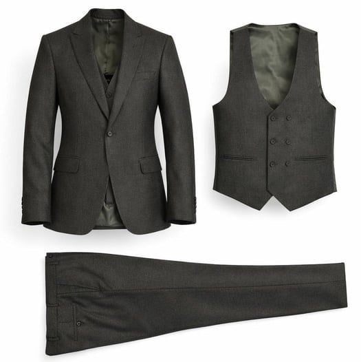 Haki  Ceket Yelek  Pantolon Kombini