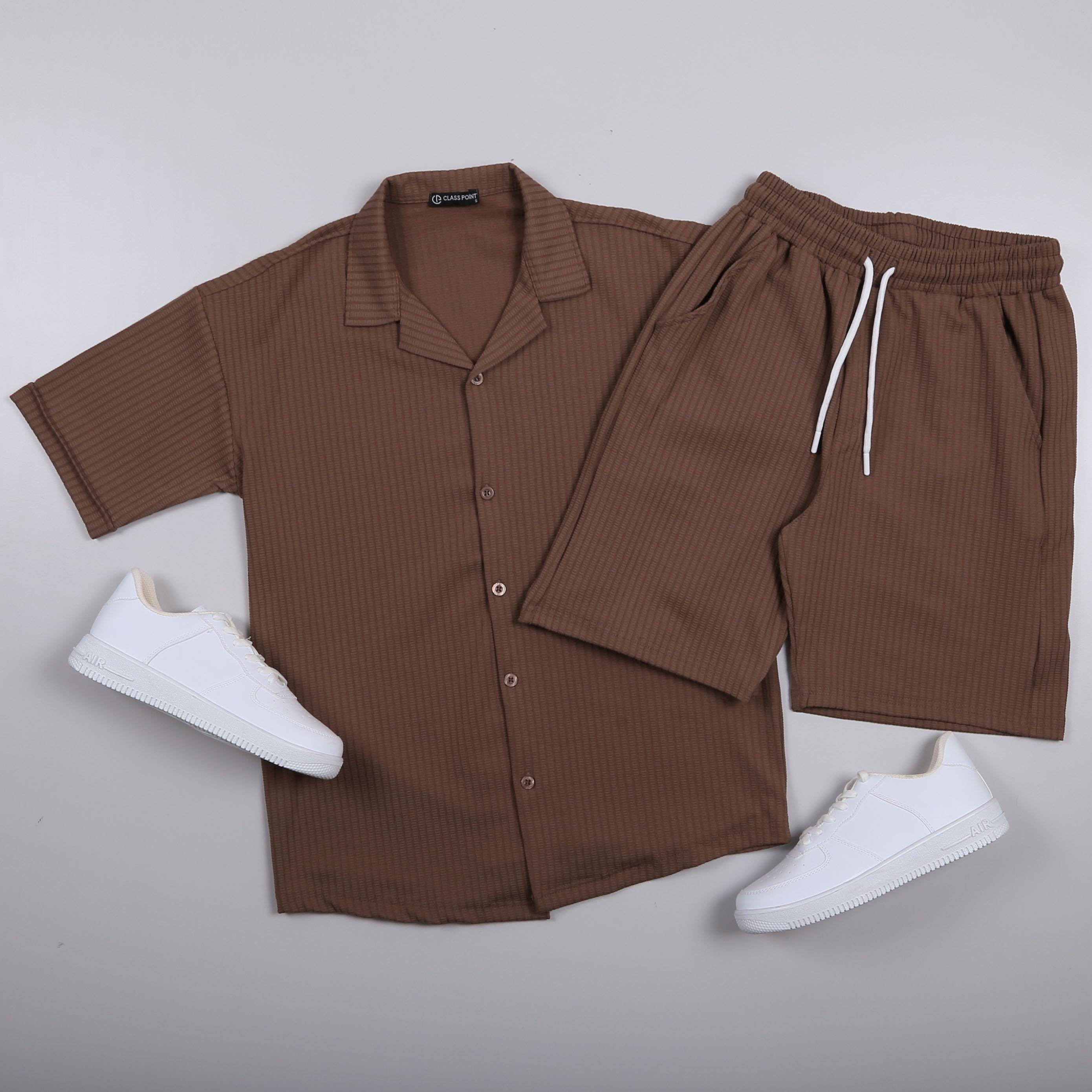 Kahve Spor Takım Ayakkabı Kombin