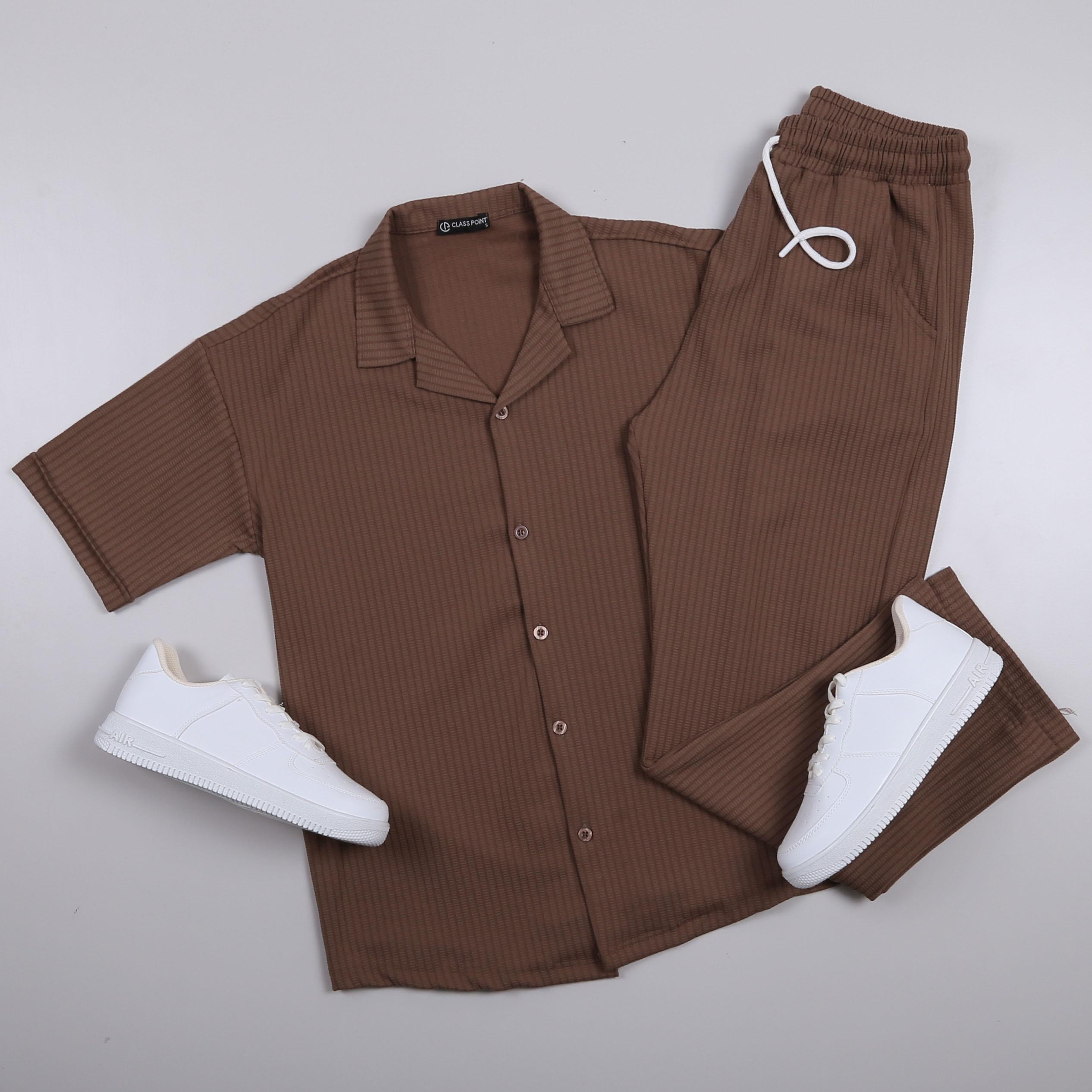 Kahve Spor Takım Ayakkabı Kombin