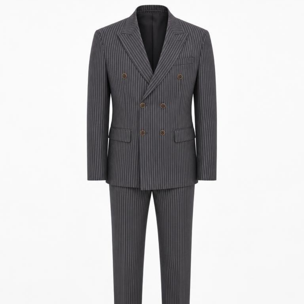 Kruvaze Ceket Pantolon 2'li Set