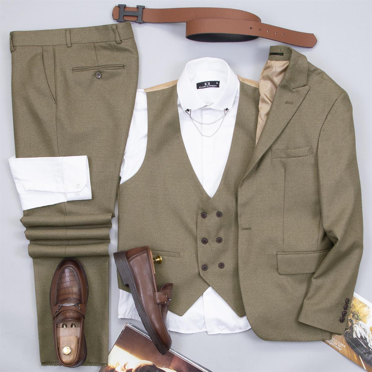 Kum Takım Elbise Kombini