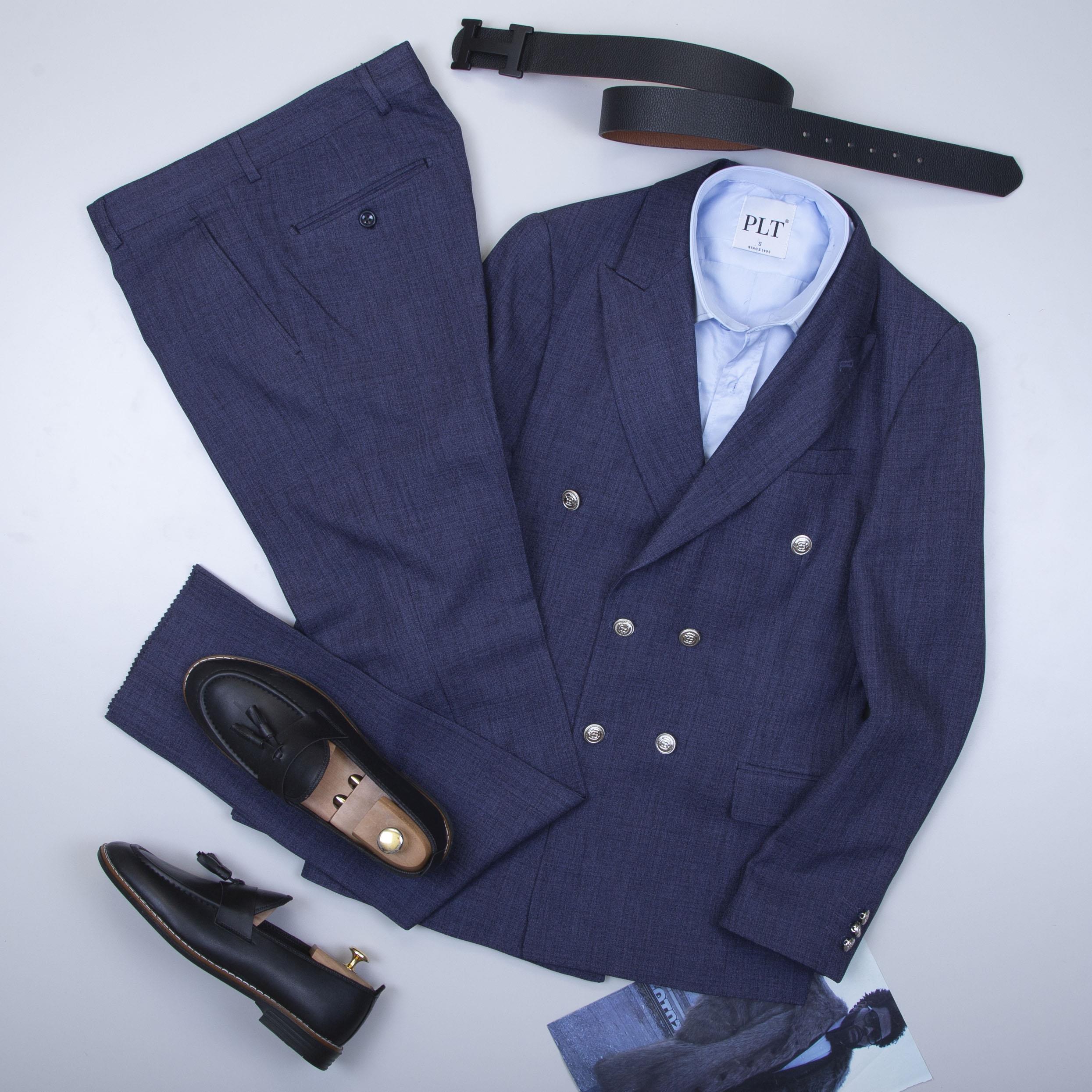 Lacivert Kruvaze Takım Elbise Kombini