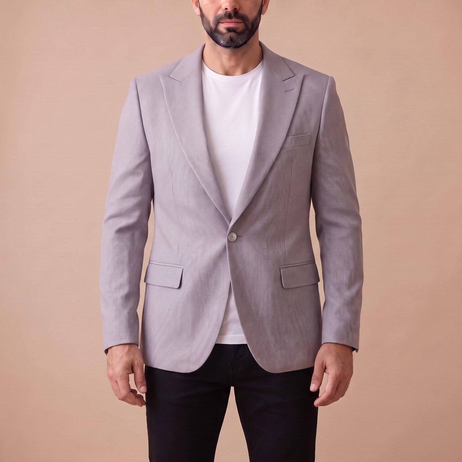 Lila Kırçıllı Blazer Ceket Erkek