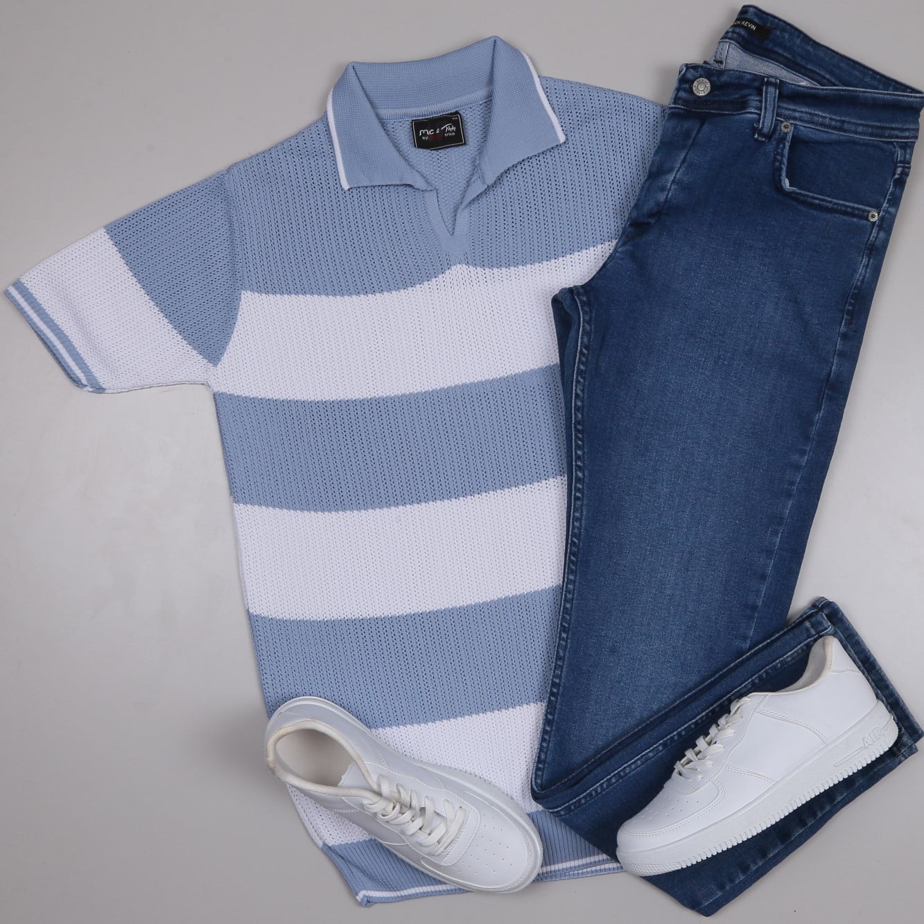 mavi çizgili Triko Polo Yaka Tişört lacivert kot   pantolon  ayakkabı Kombin