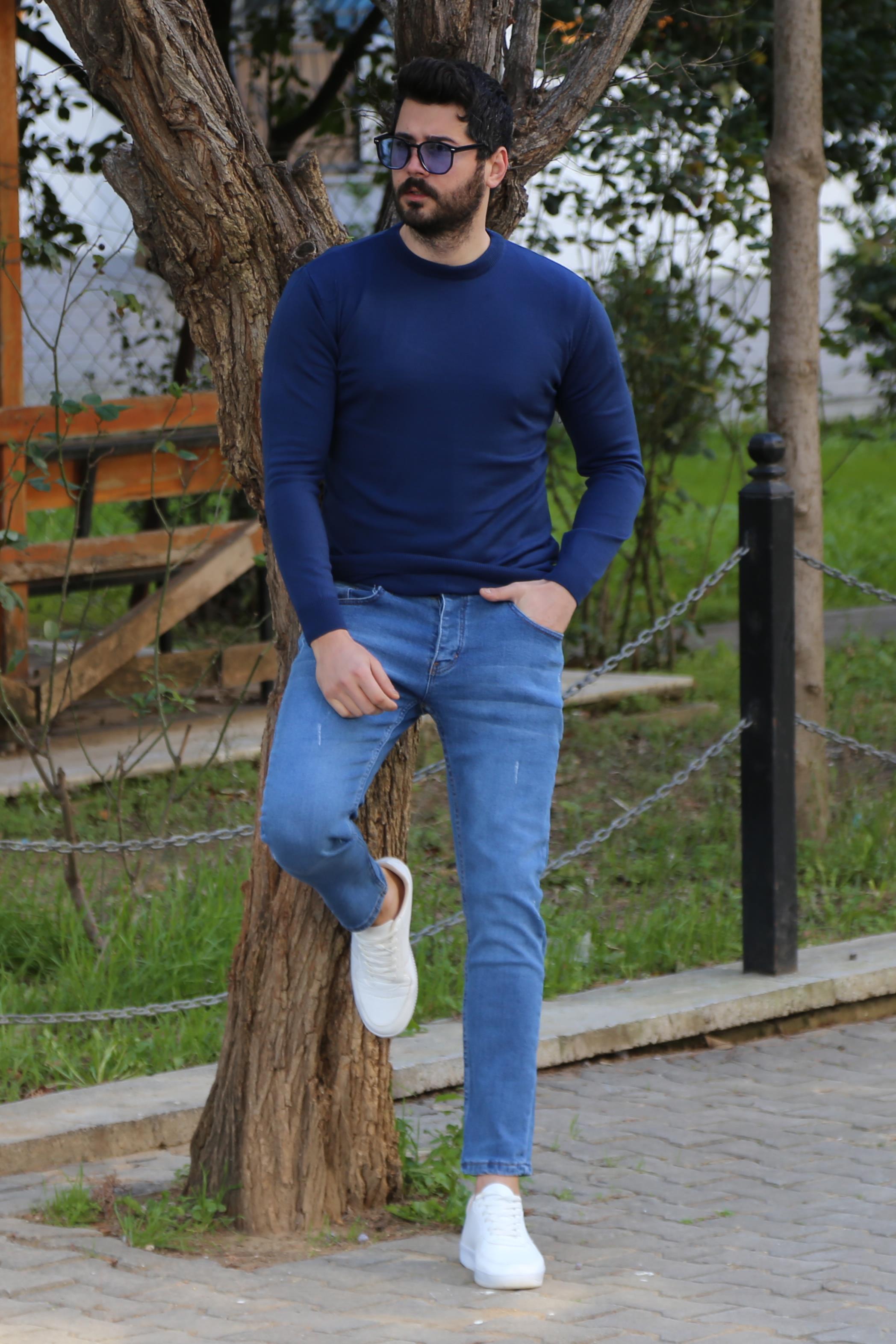 Mavi Triko Kazak Kombini