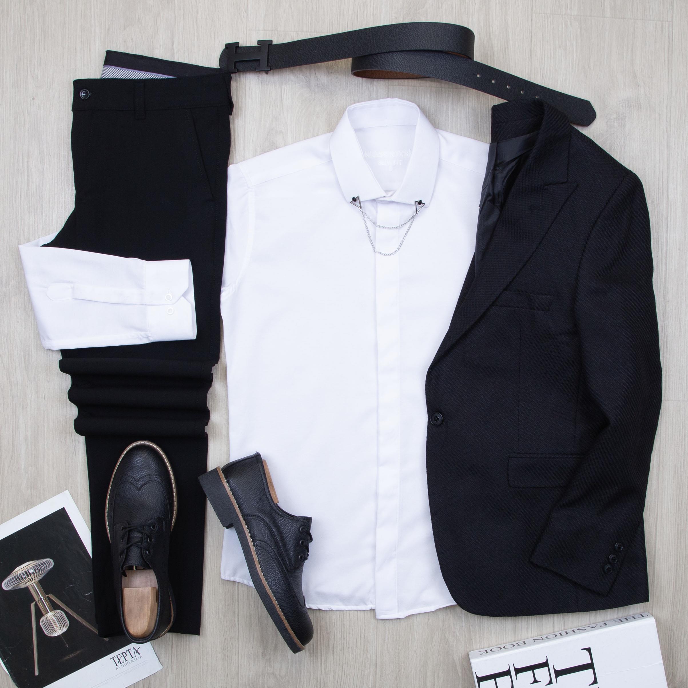 Siyah Blazer Ceket Kombini