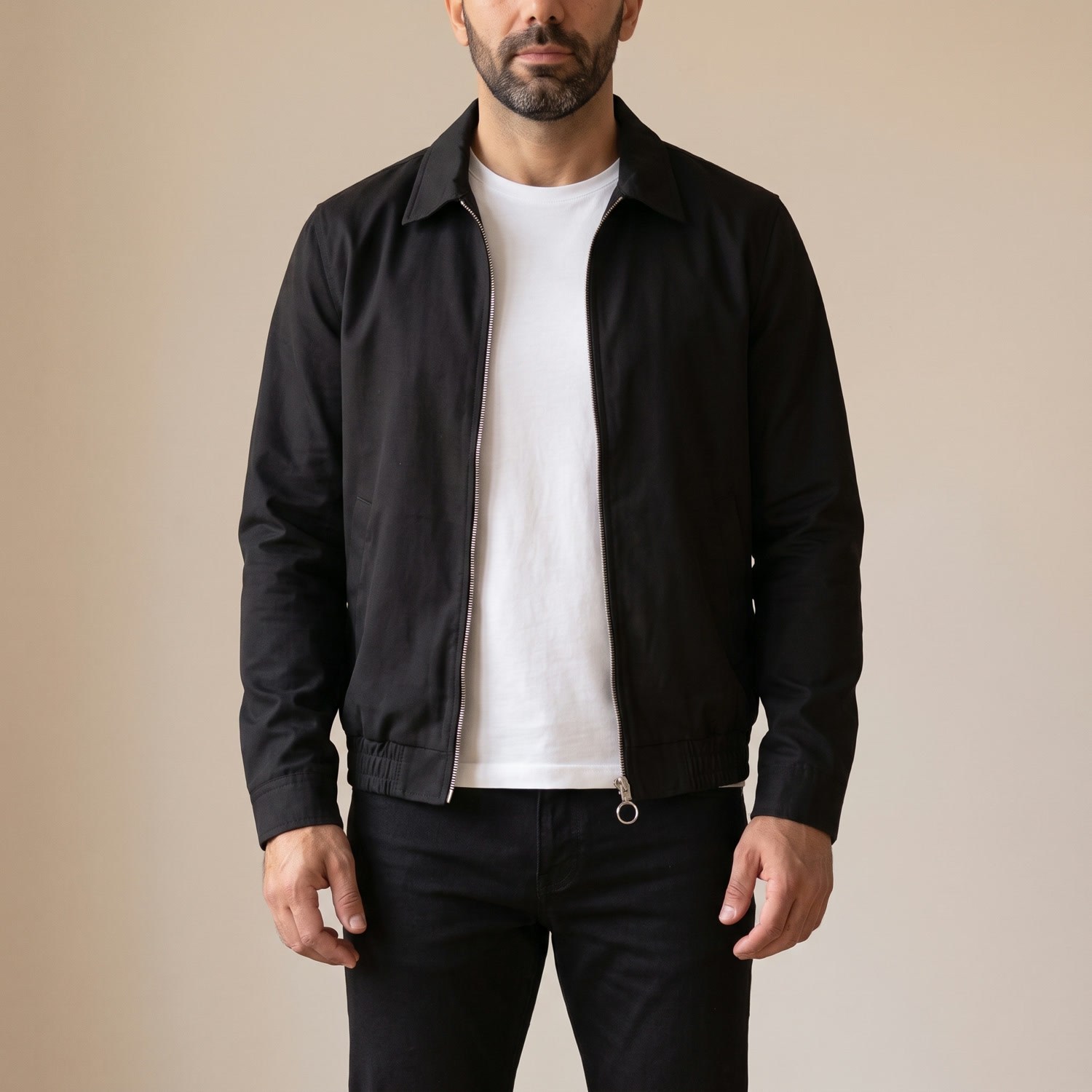 Siyah Bomber Ceket Erkek