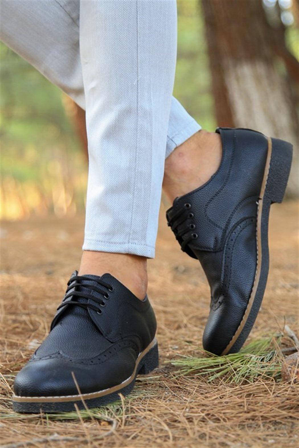 Siyah Çift Yüz Klasik Ayakkabı Klass Kombin