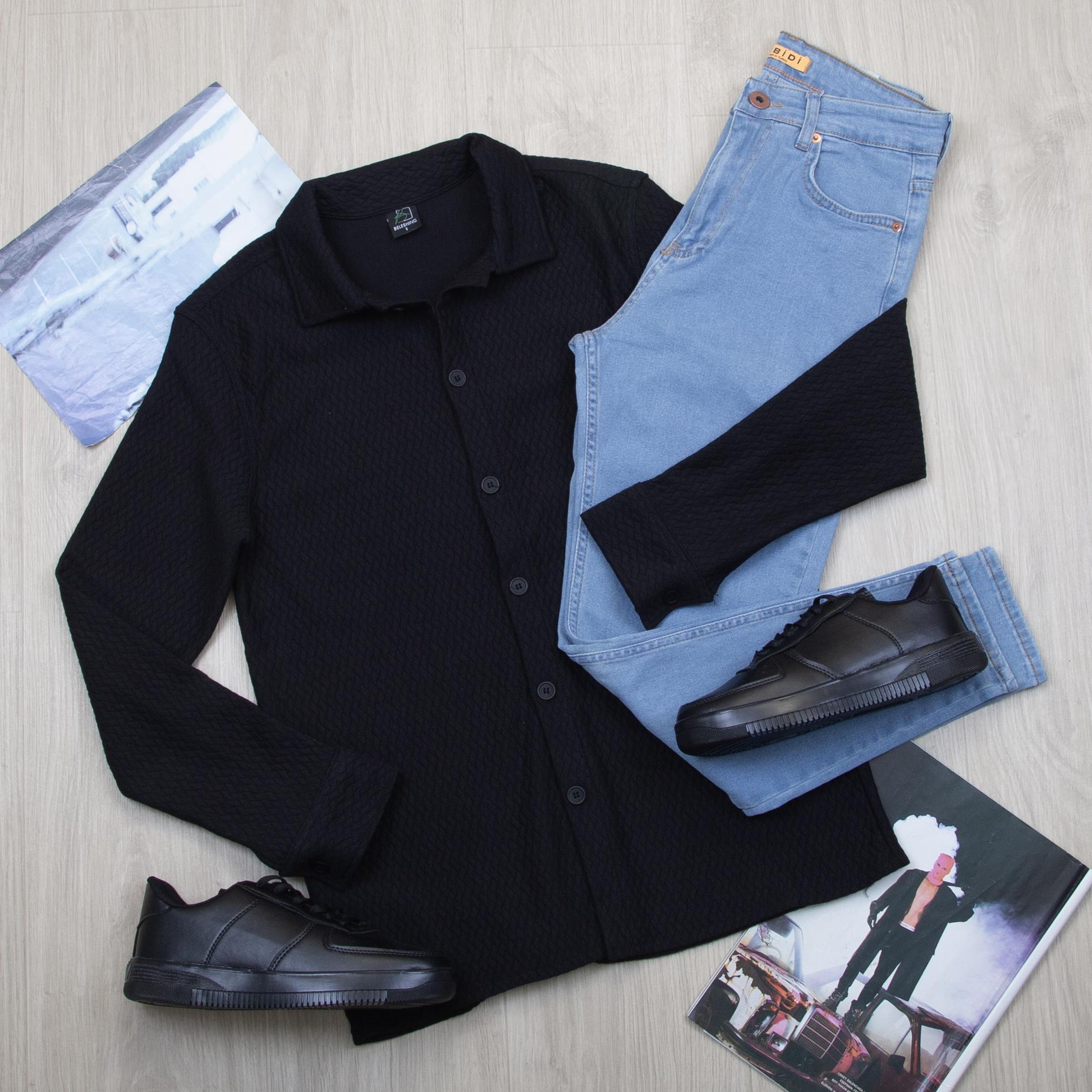 Siyah Gömlek Pantolon Ayakkabı Kombin