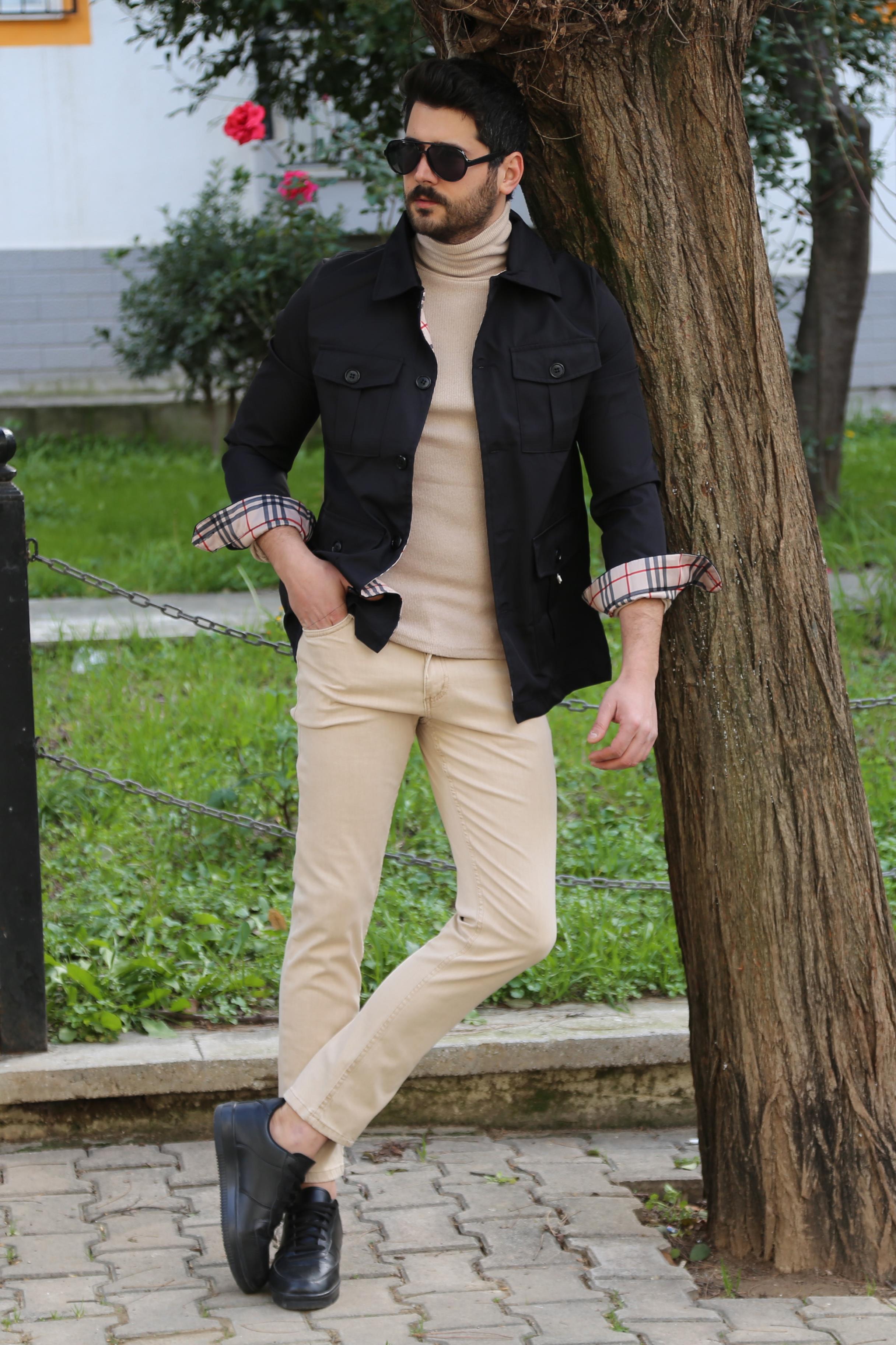 Siyah Mevsimlik Ceket Kombini