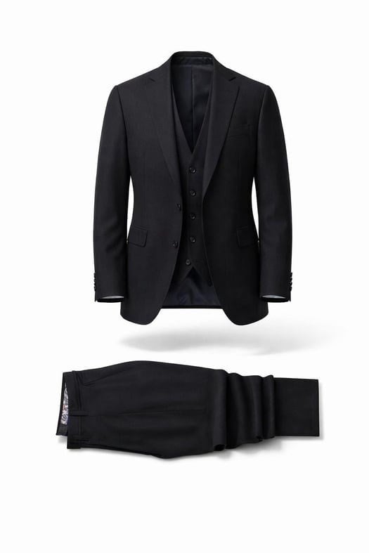 Siyah Yelek Ceket Siyah Pantolon Kombini