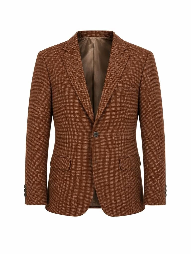 Taba Kırçıllı Tek Ceket