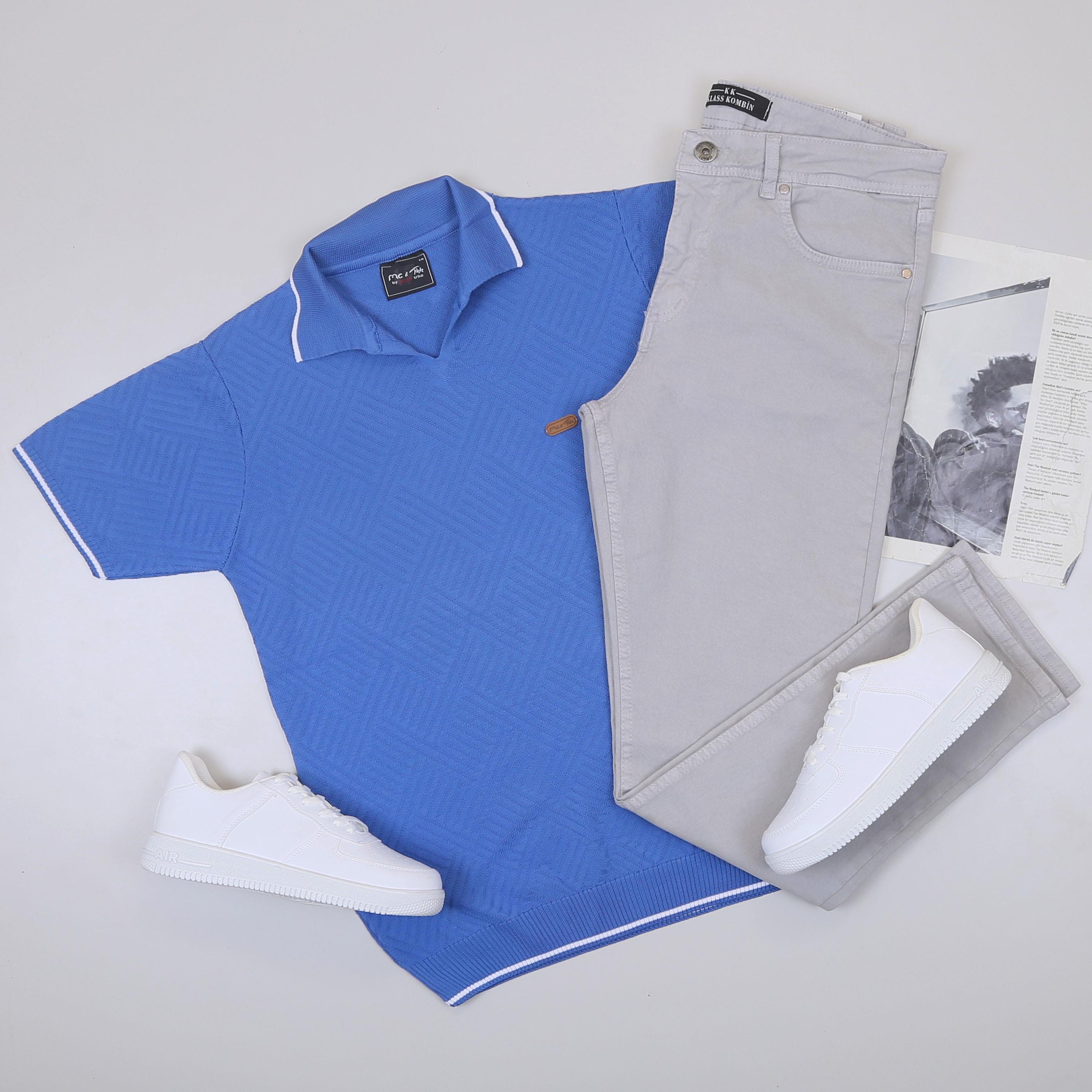 Triko Polo Yaka Tişört Kombini