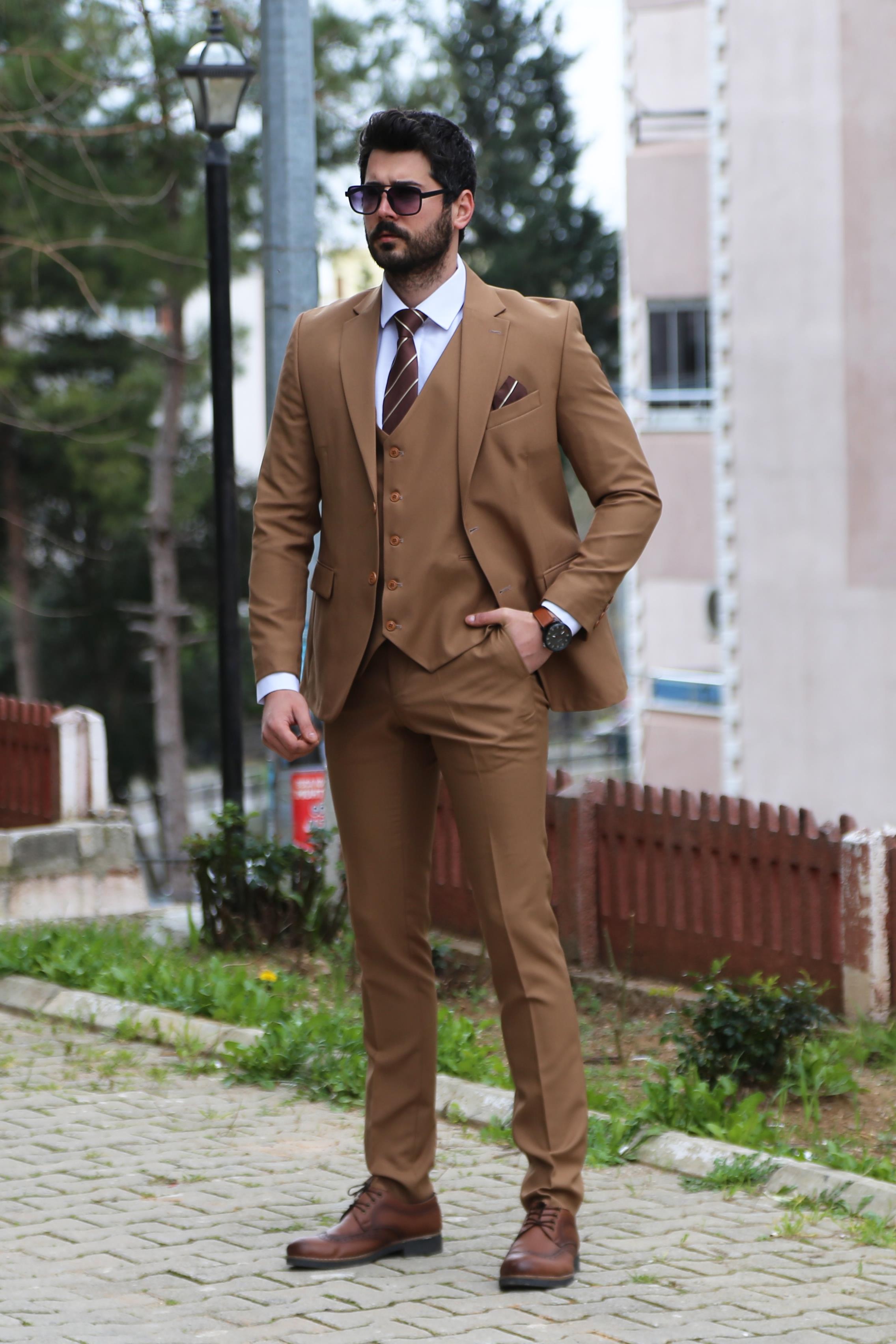 Yelek Ceket Pantolon 3'lü Set