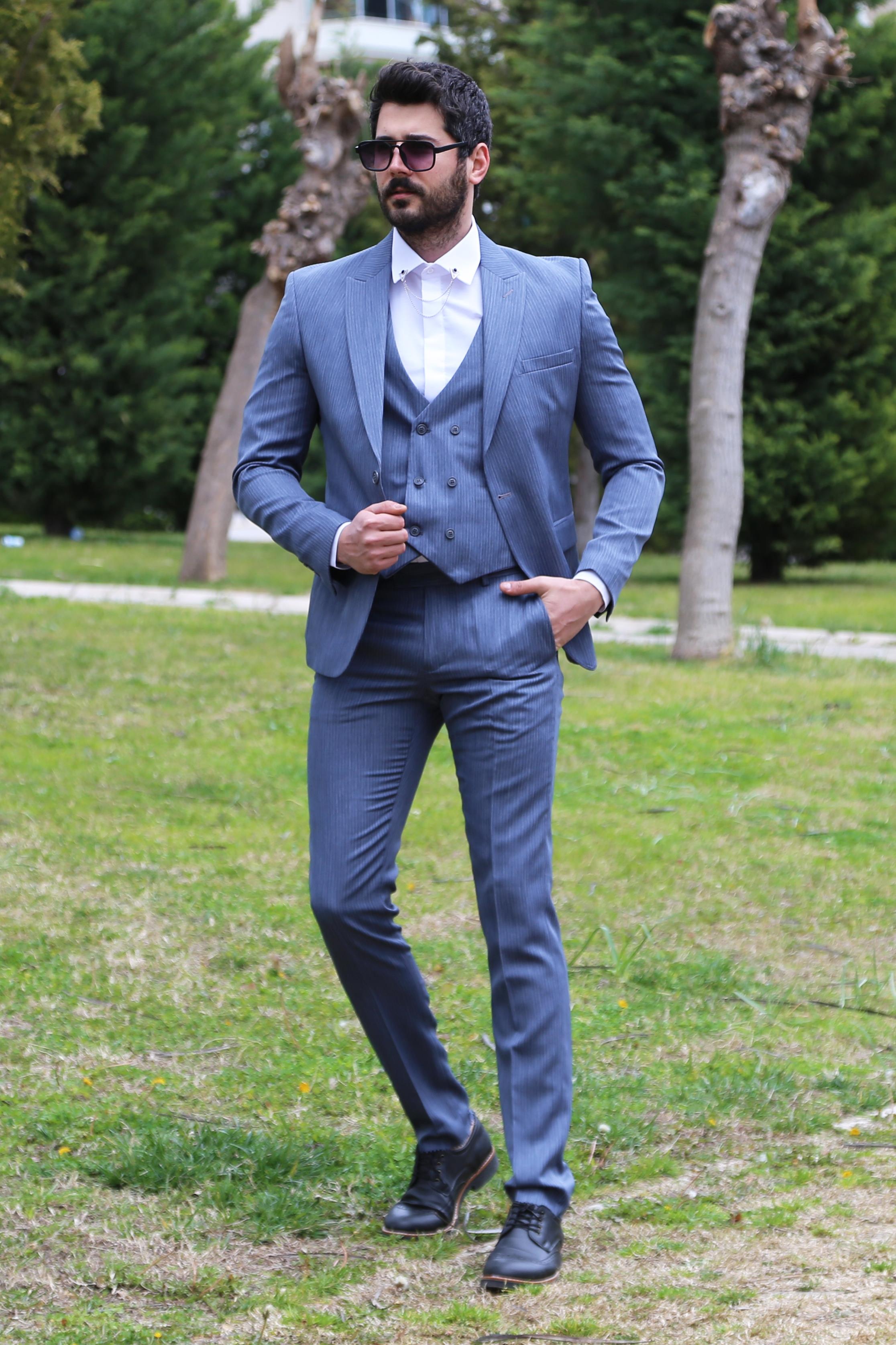 Yelek Ceket Pantolon 3'lü Set