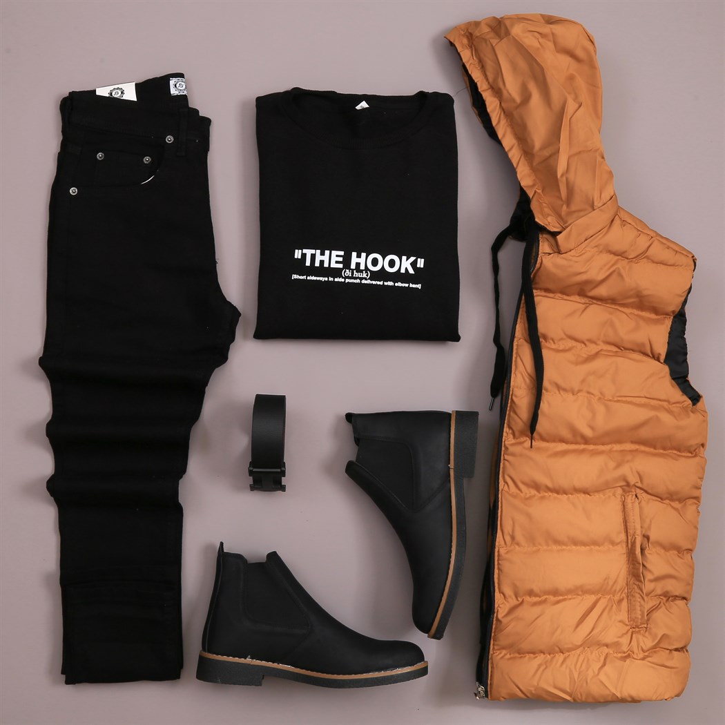 Yelek Pantolon Bot kombini