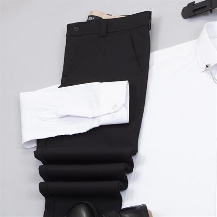 Siyah Dik Yaka Blazer Ceket Gömlek Pantolon Ayakkabı Kombin