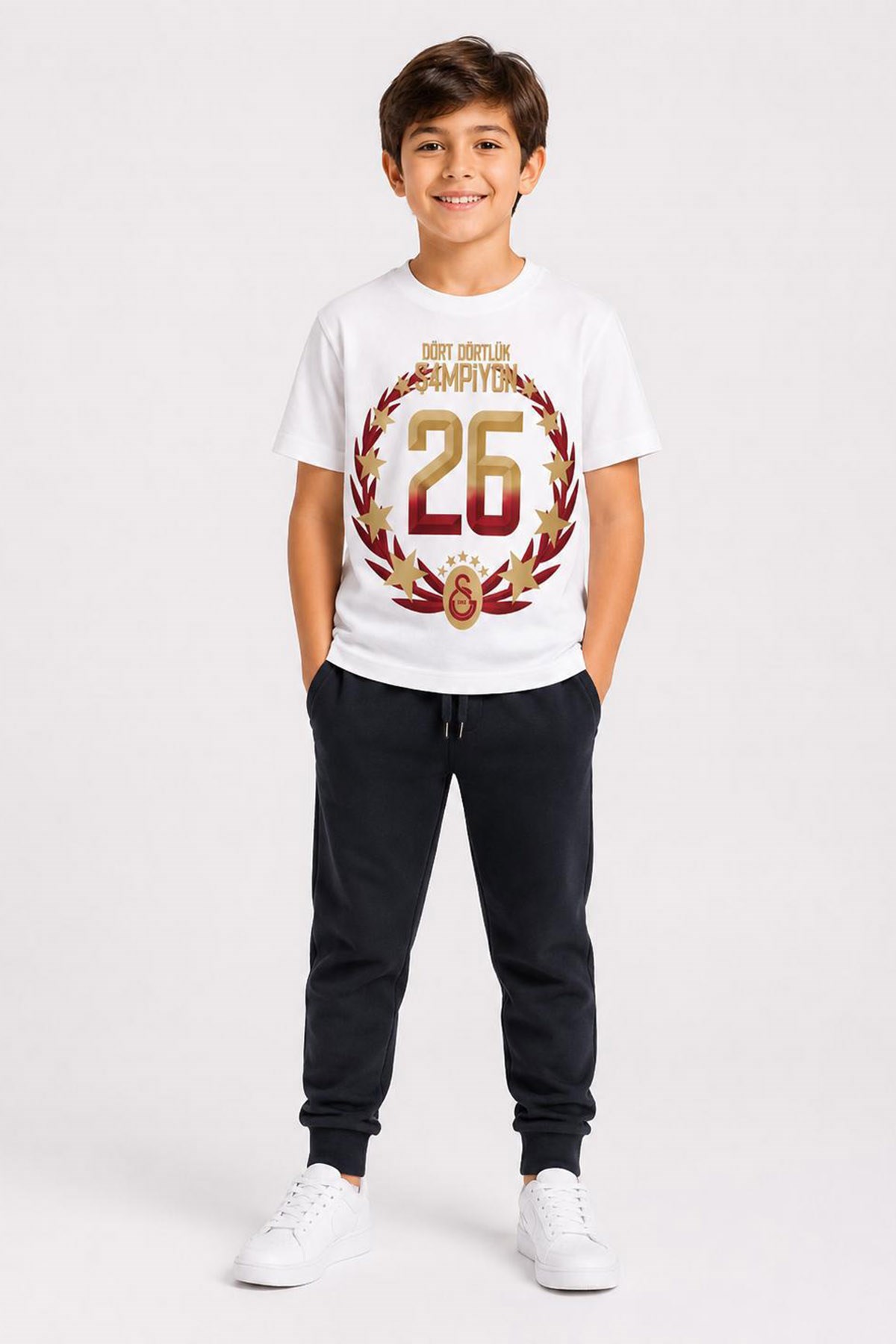 Dört Dörtlük Şampiyon Taraftar Tshirt