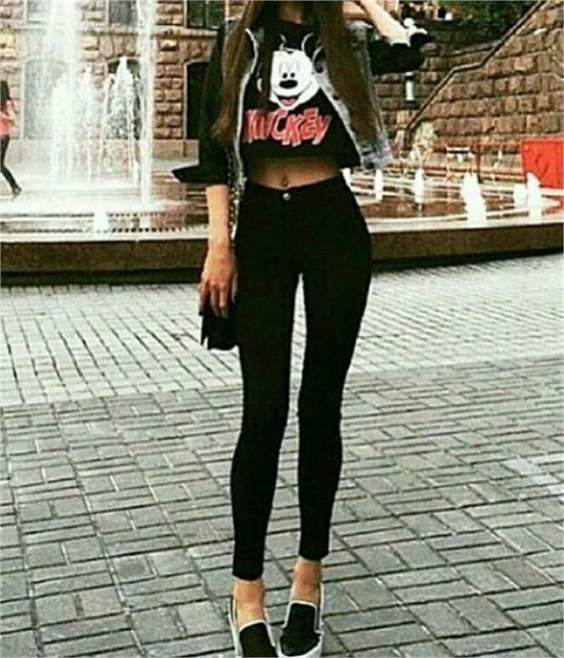 Yüksek Bel Siyah Skinny Jean