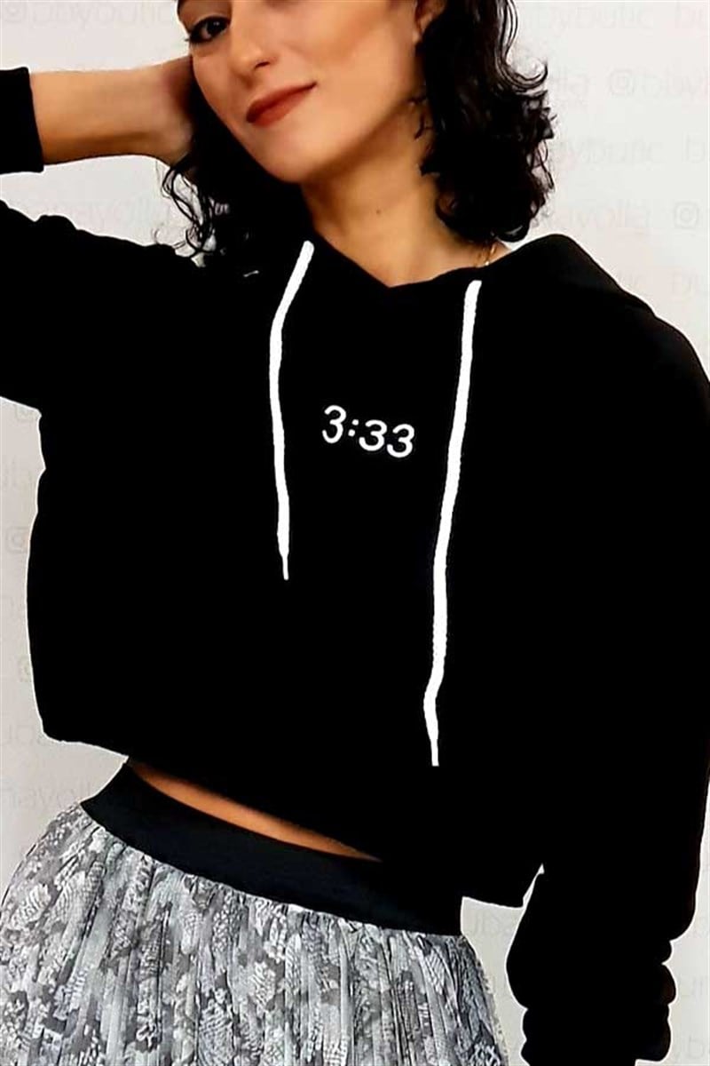 3:33 Mini Kapşonlu Sweatshirt