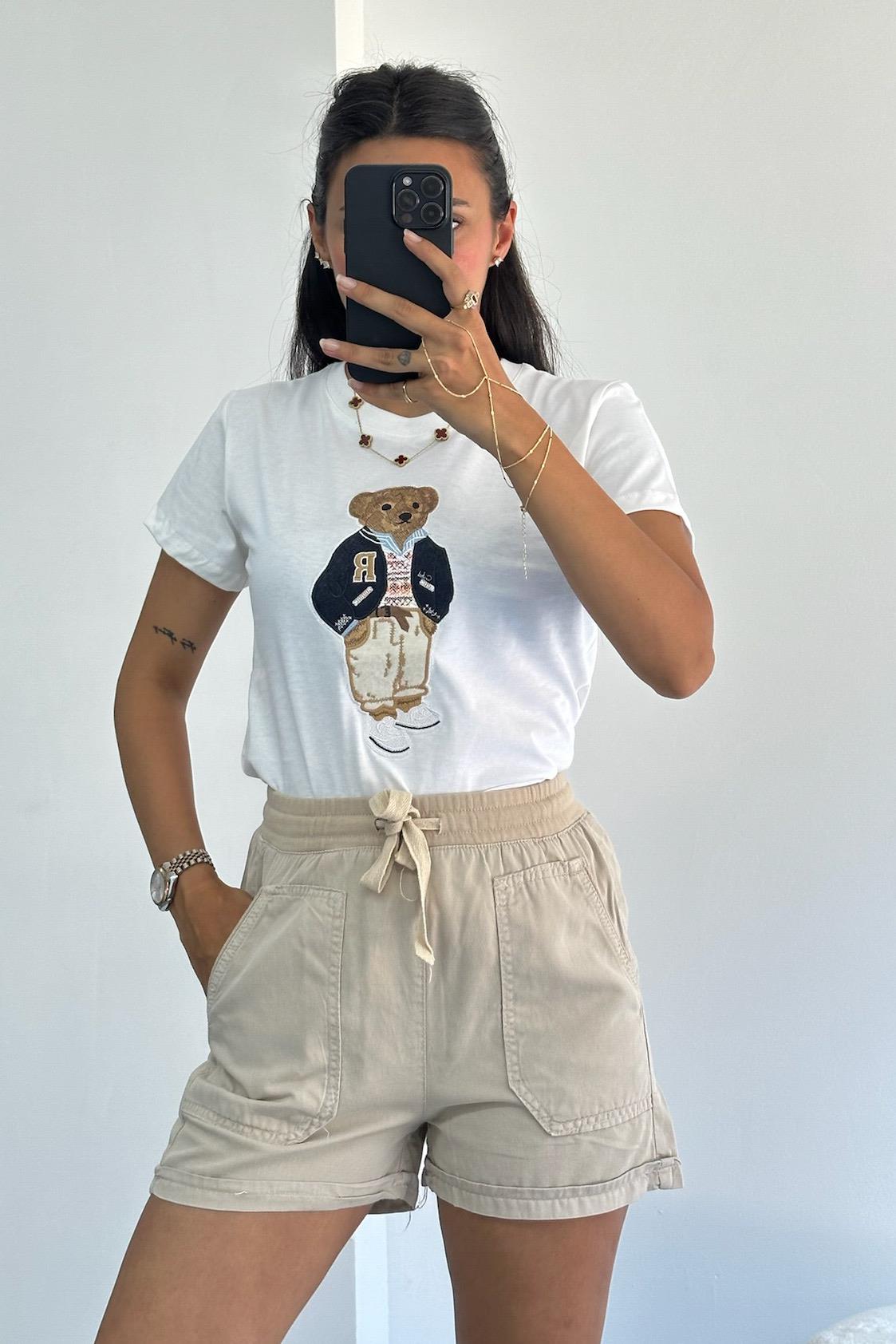 Beli Lastikli Gabardin Taş Şort