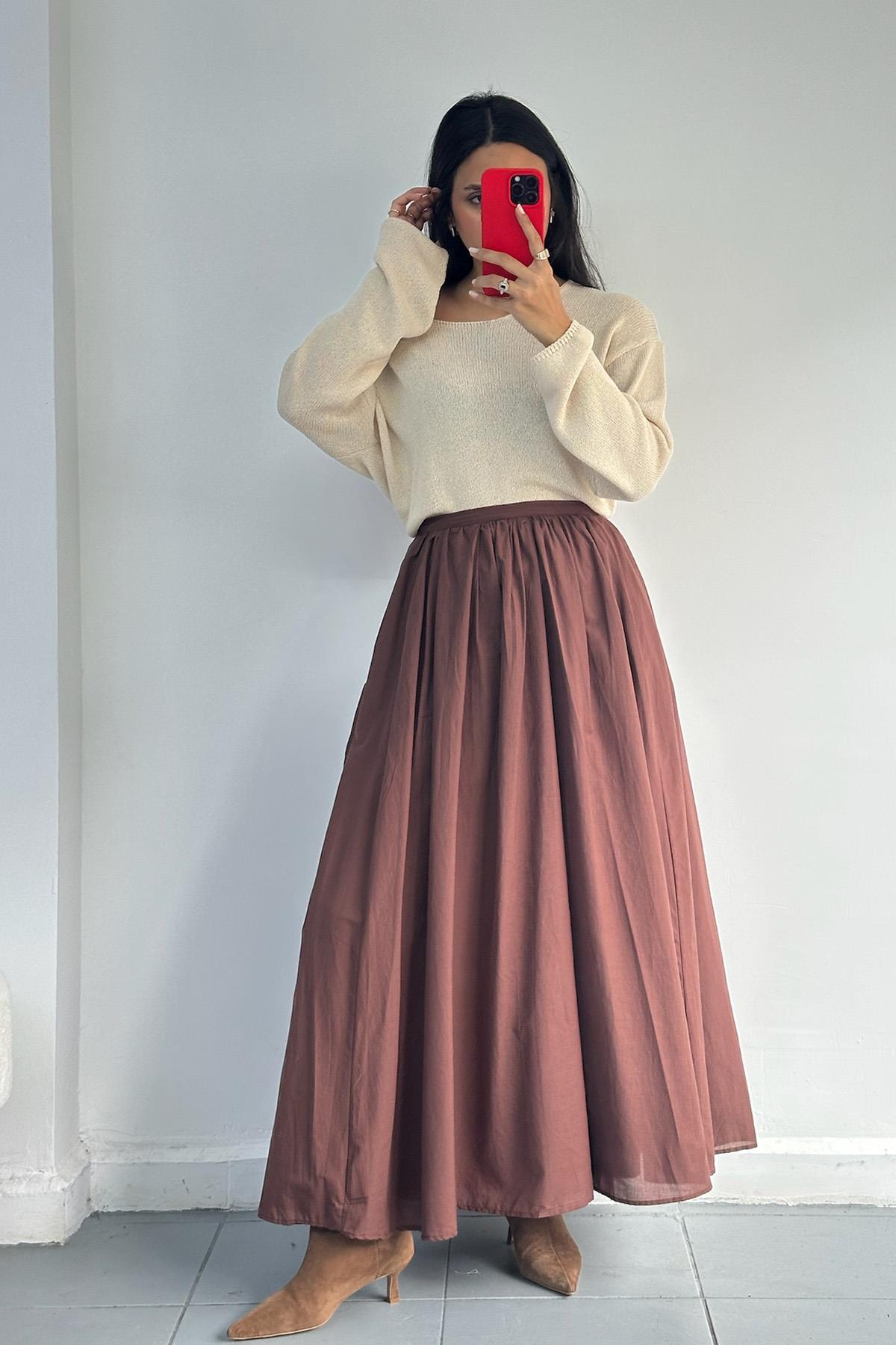 Astarlı Uzun Kahve Etek