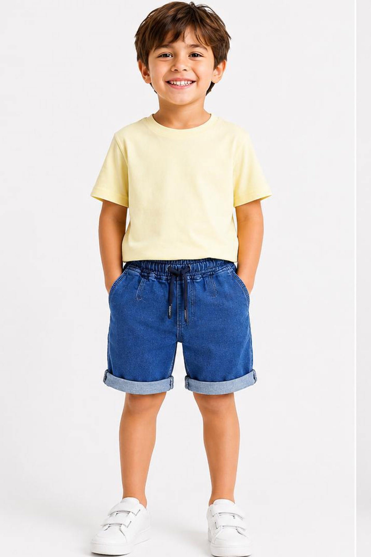 Lacivert Denim Kapri 