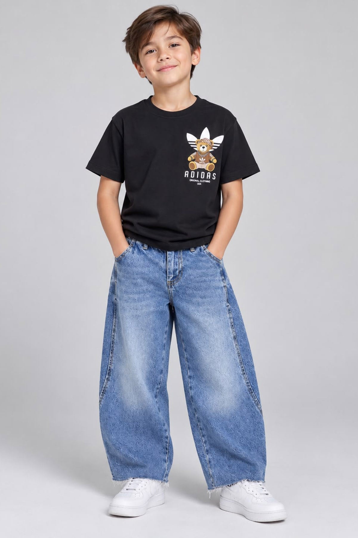 Çocuk Barrel Jean