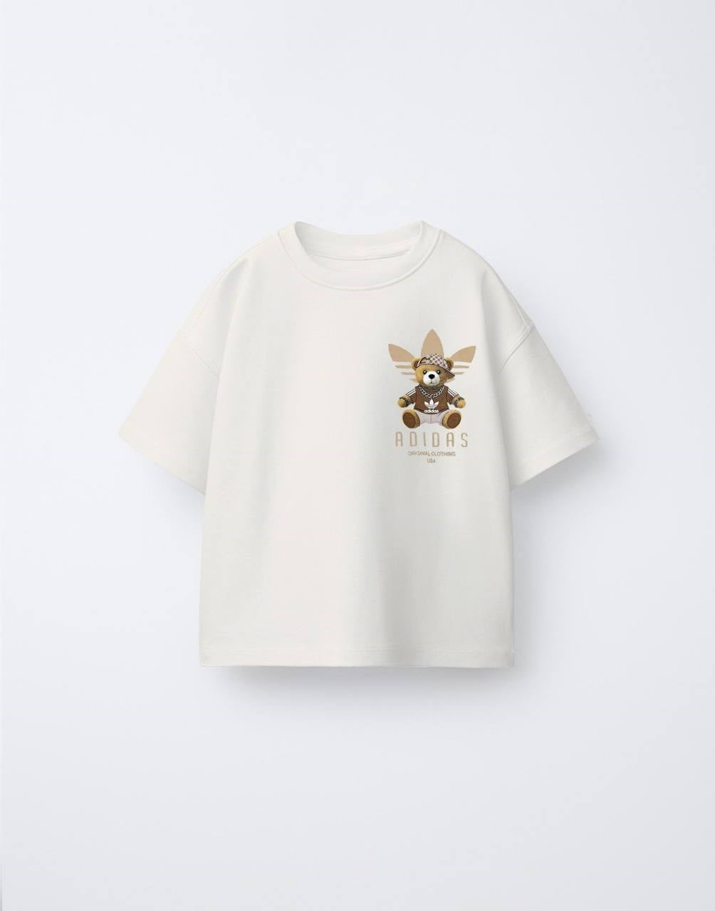 Ayıcık Baskılı Bej Tshirt