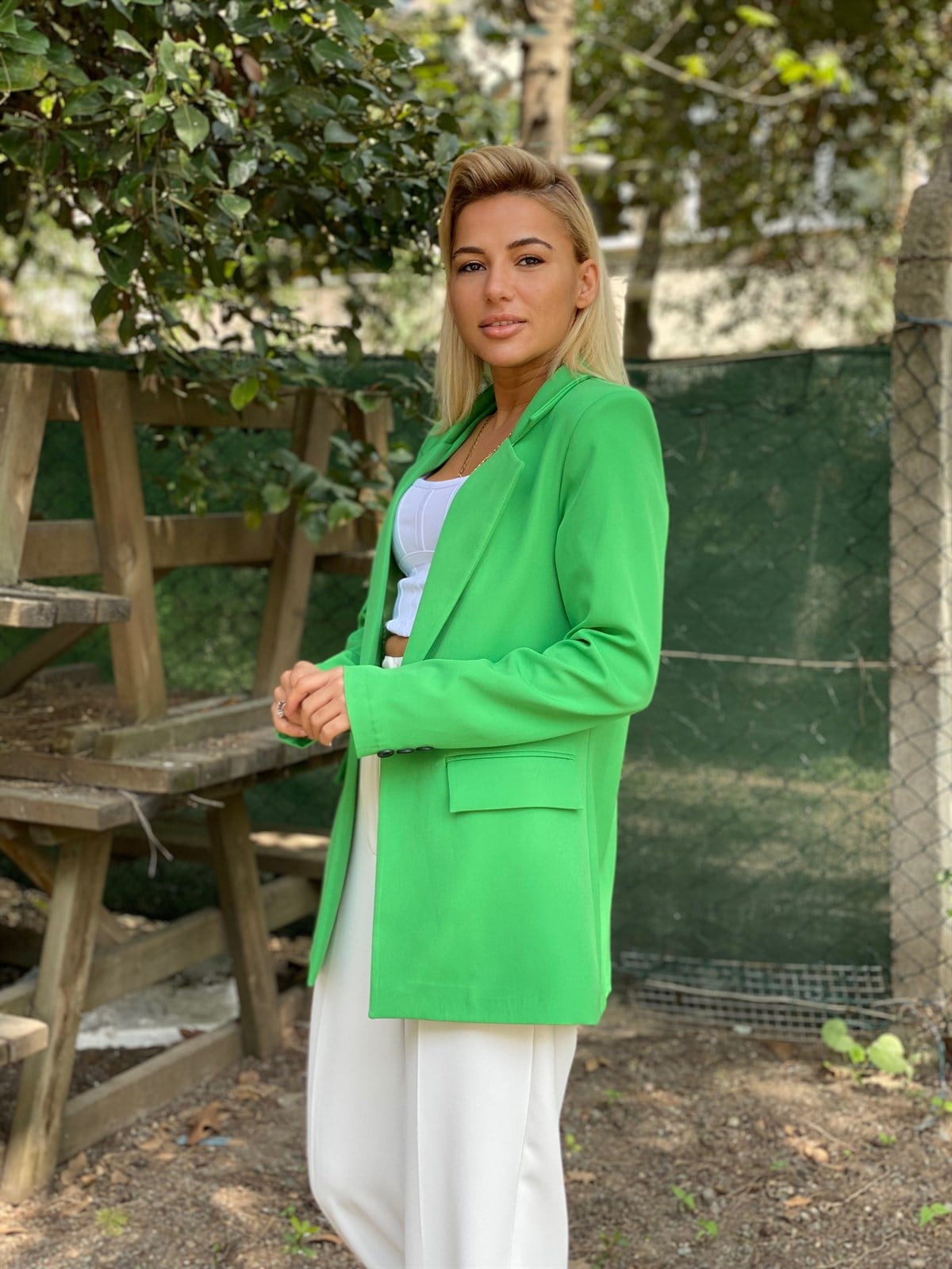 Açık Yeşil Regular Fit CeketMONT/CEKET