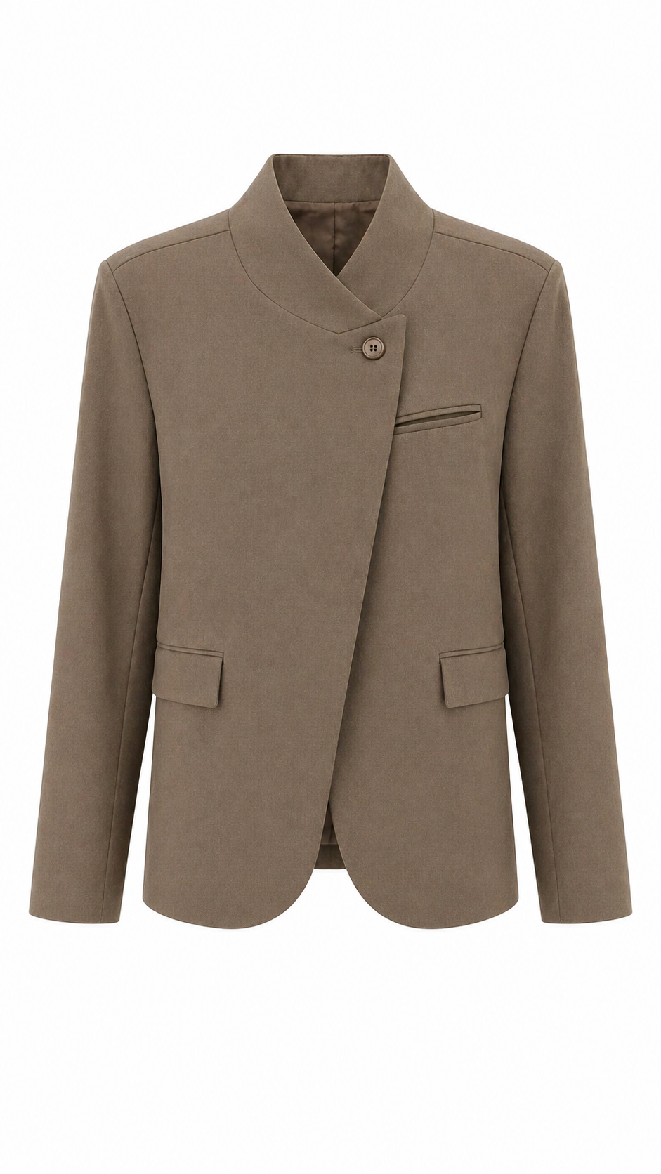 Tek Düğme Kahve Blazer Ceket