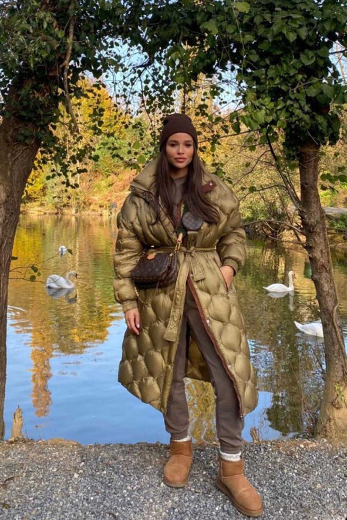Baklava Desen Oversize Mont
