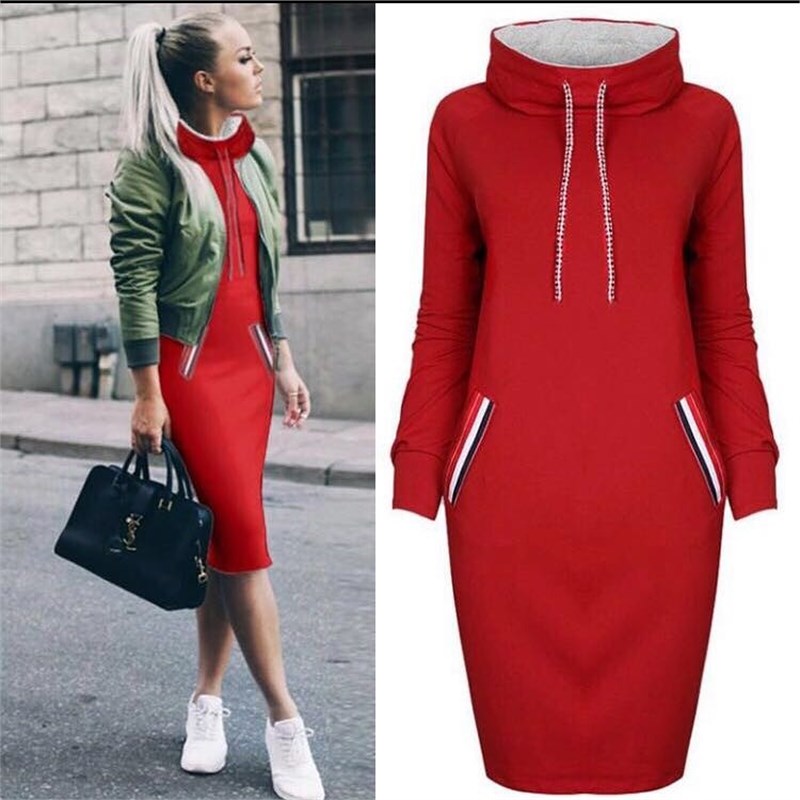 Balıkçı Yaka Sweat Elbise