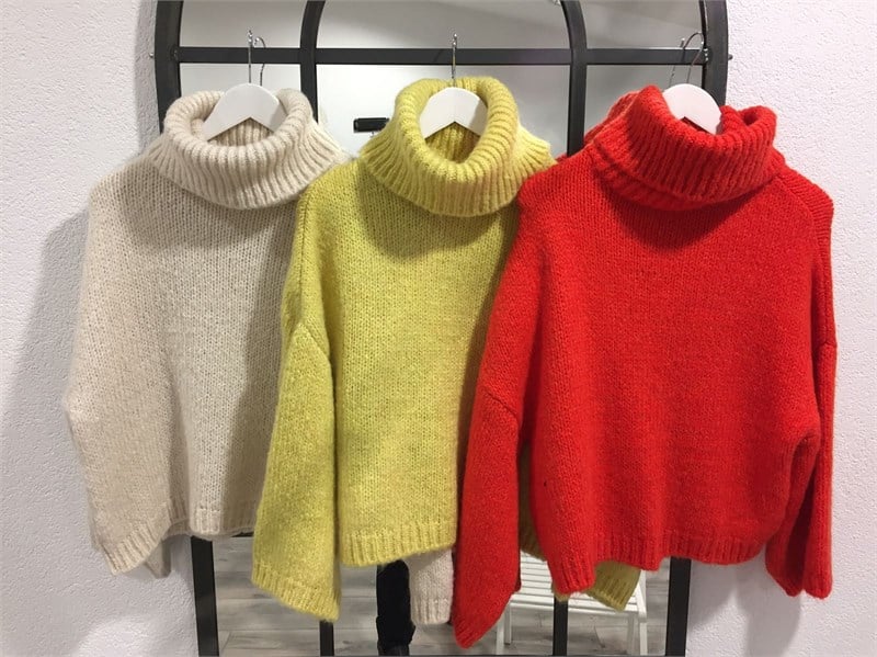 Balıkçı Yaka Yün Triko Kazak