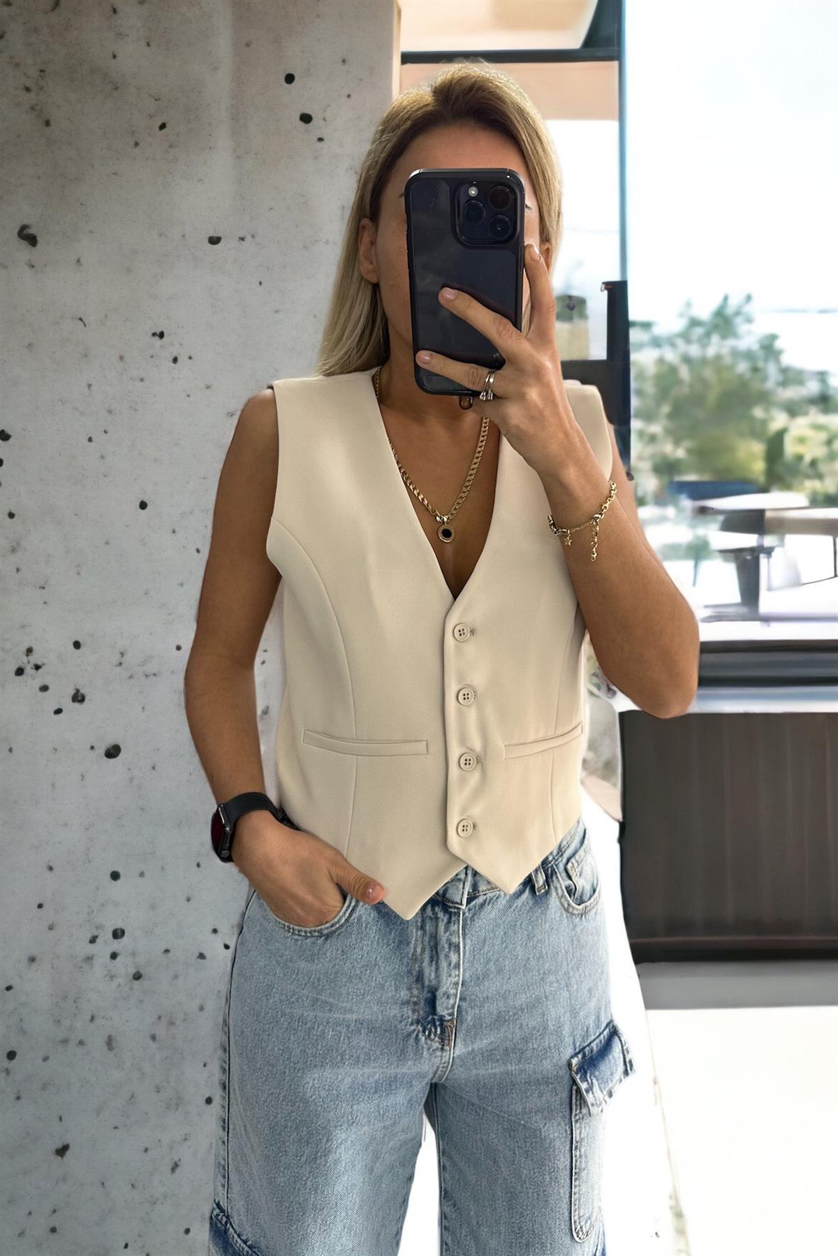 Bej Blazer YelekMONT/CEKET