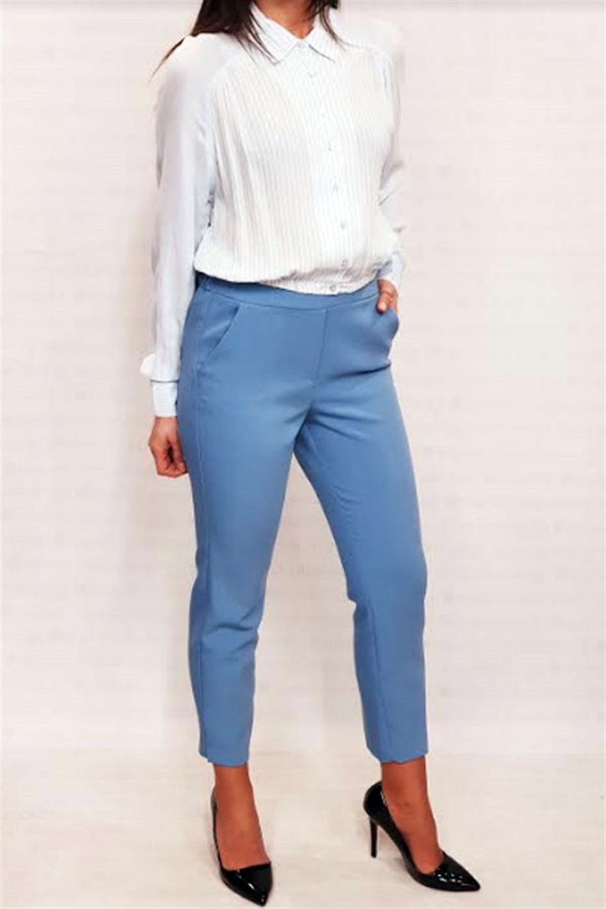 Beli Lastikli Basic Havuç Pantalon