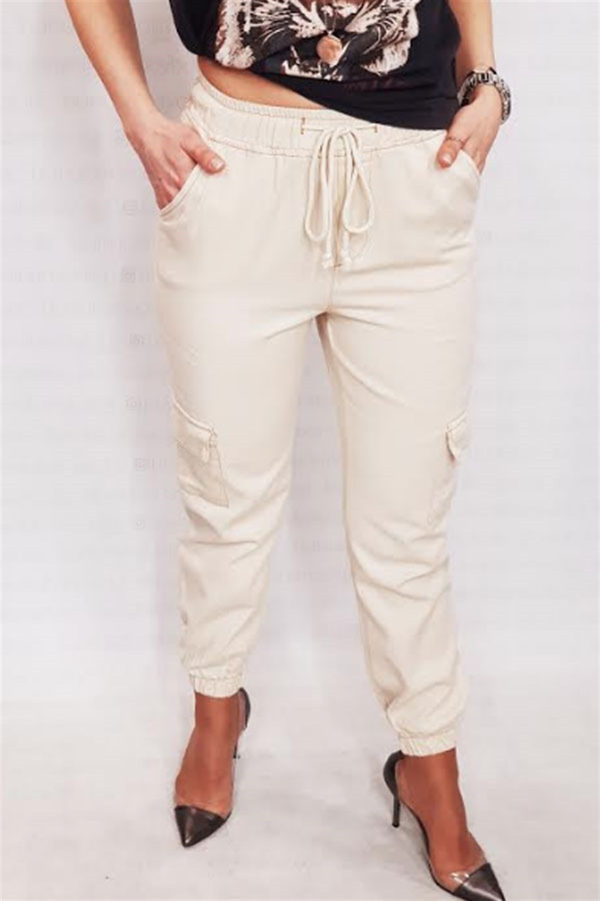 Beli Lastikli Kargo Pantalon
