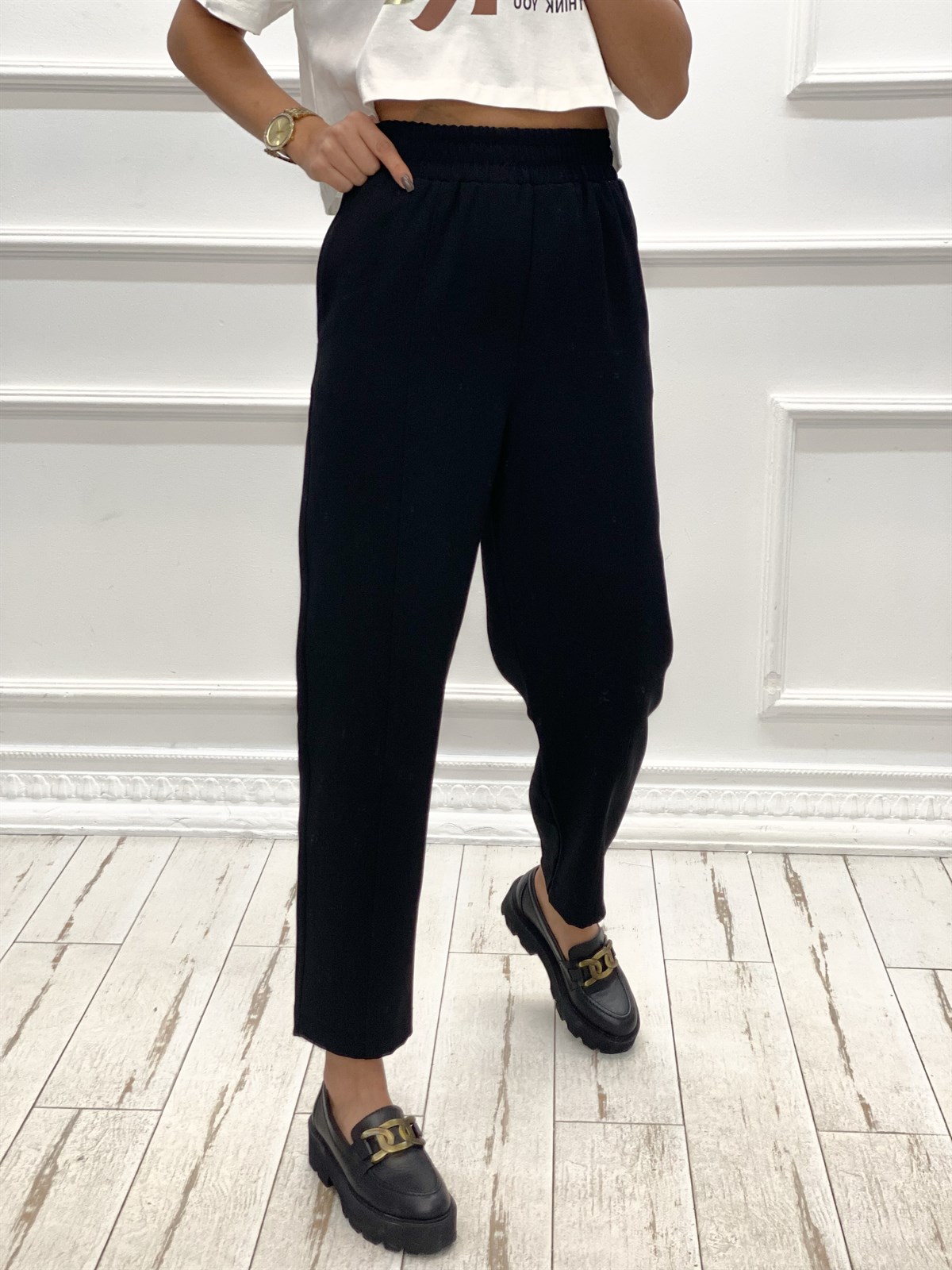 Beli Lastikli Kumaş PantolonPANTOLON