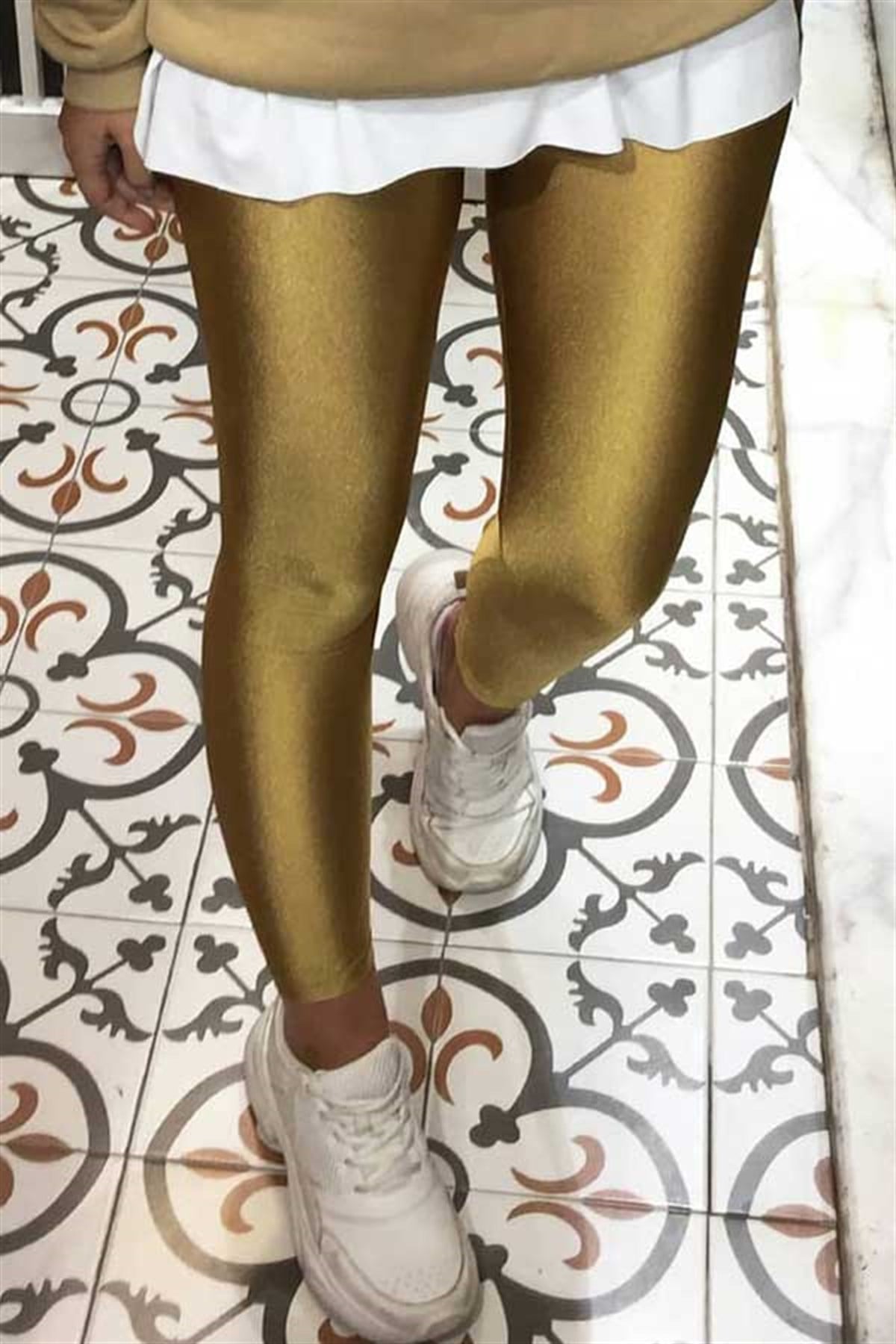 Bronz Metalik Tayt