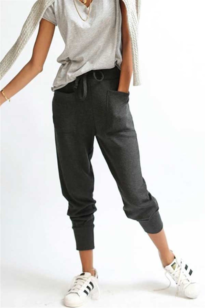 Çift Cepli Çelik Kumaş Pantalon