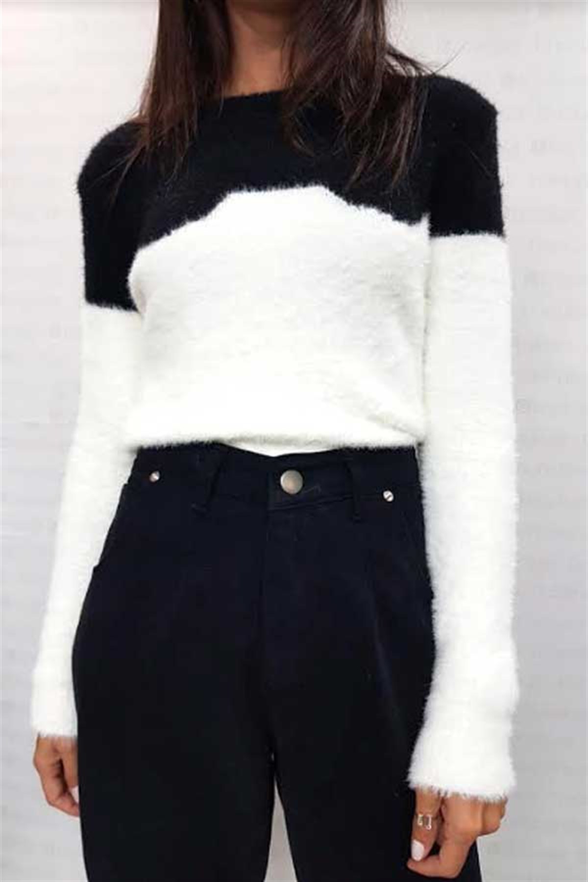 Çift Renk Yumoş Kazak