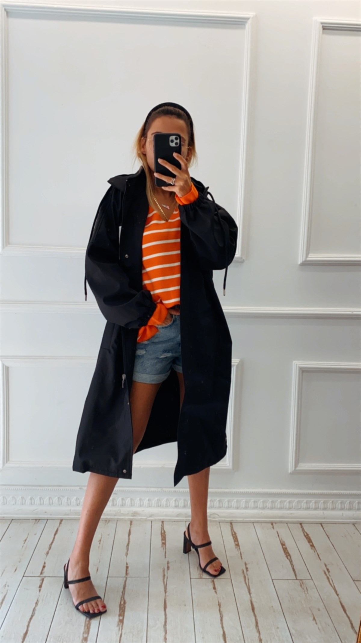 Çıt Çıt Kapamalı Midi Mont