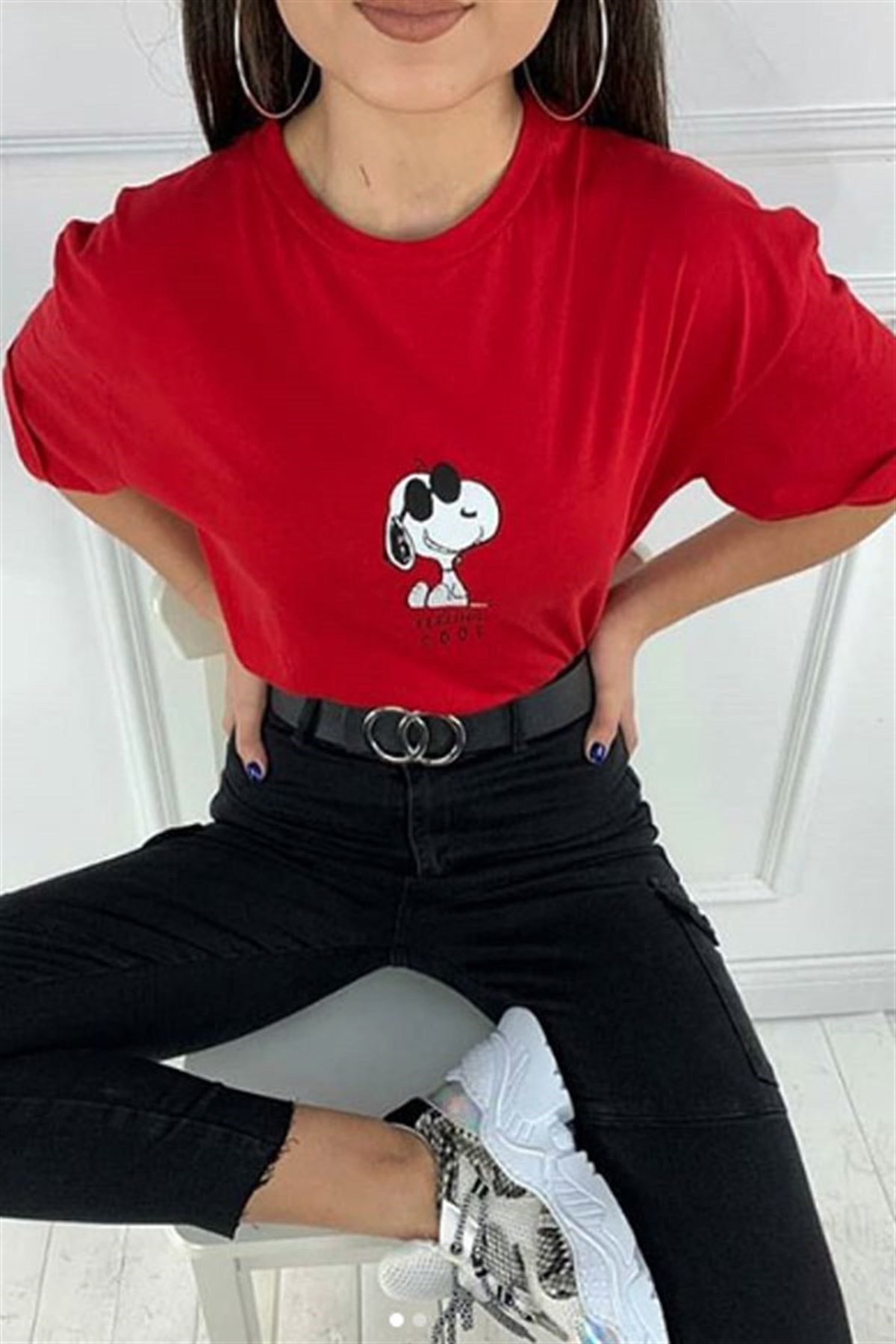 Cool Snoppy Kırmızı Tshirt